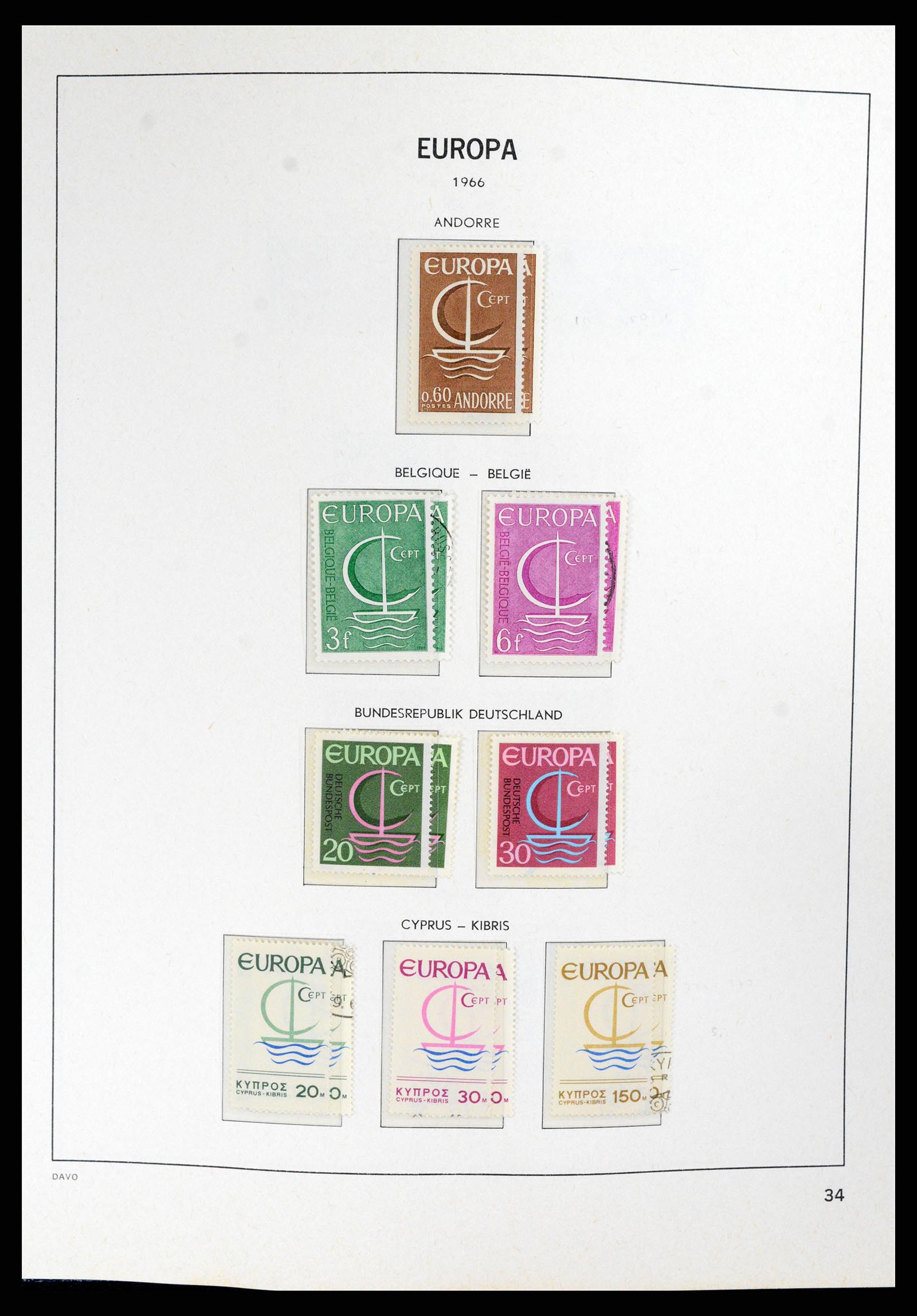 37828 034 - Postzegelverzameling 37828 Europa CEPT 1936-1986.