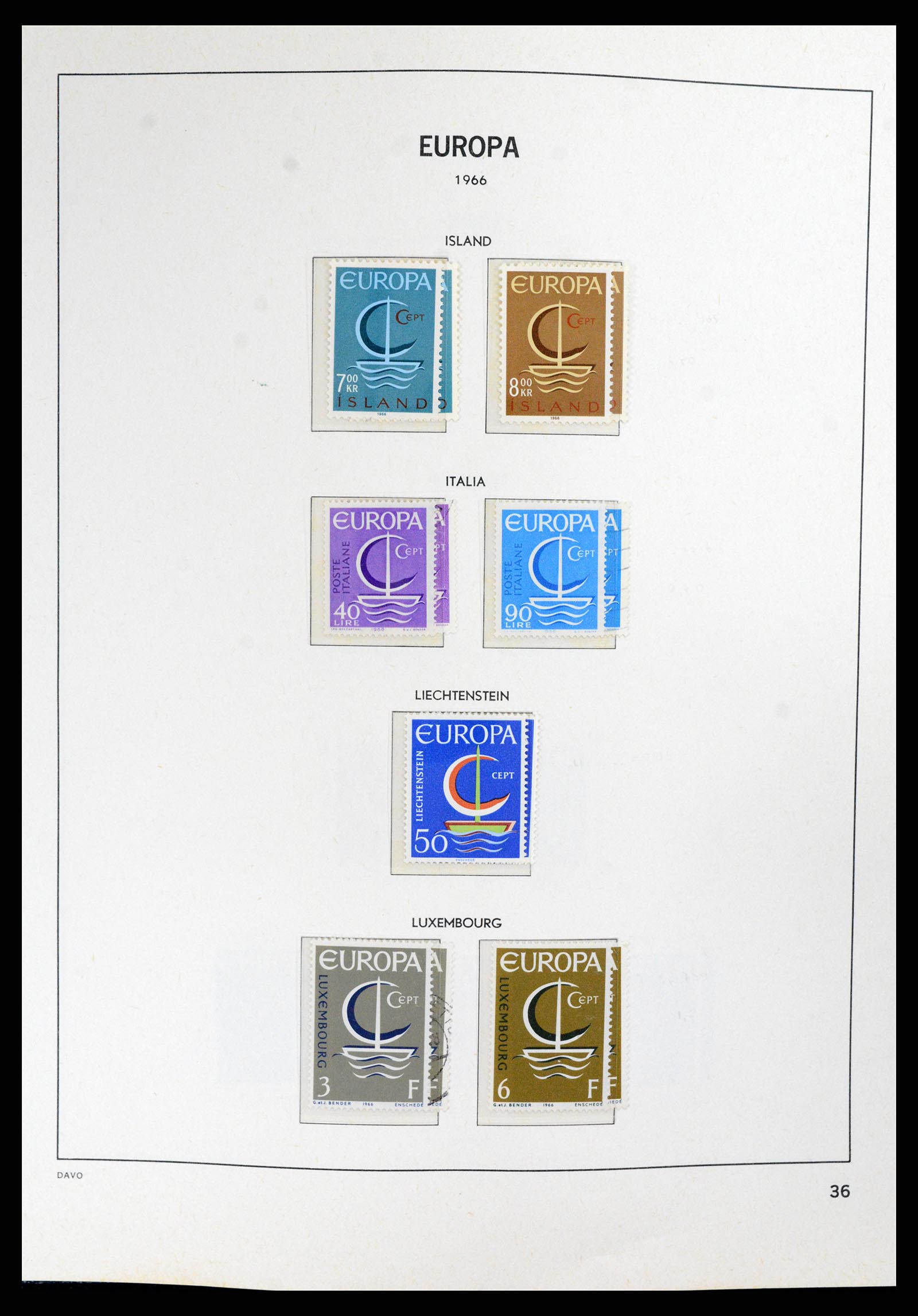 37828 036 - Postzegelverzameling 37828 Europa CEPT 1936-1986.
