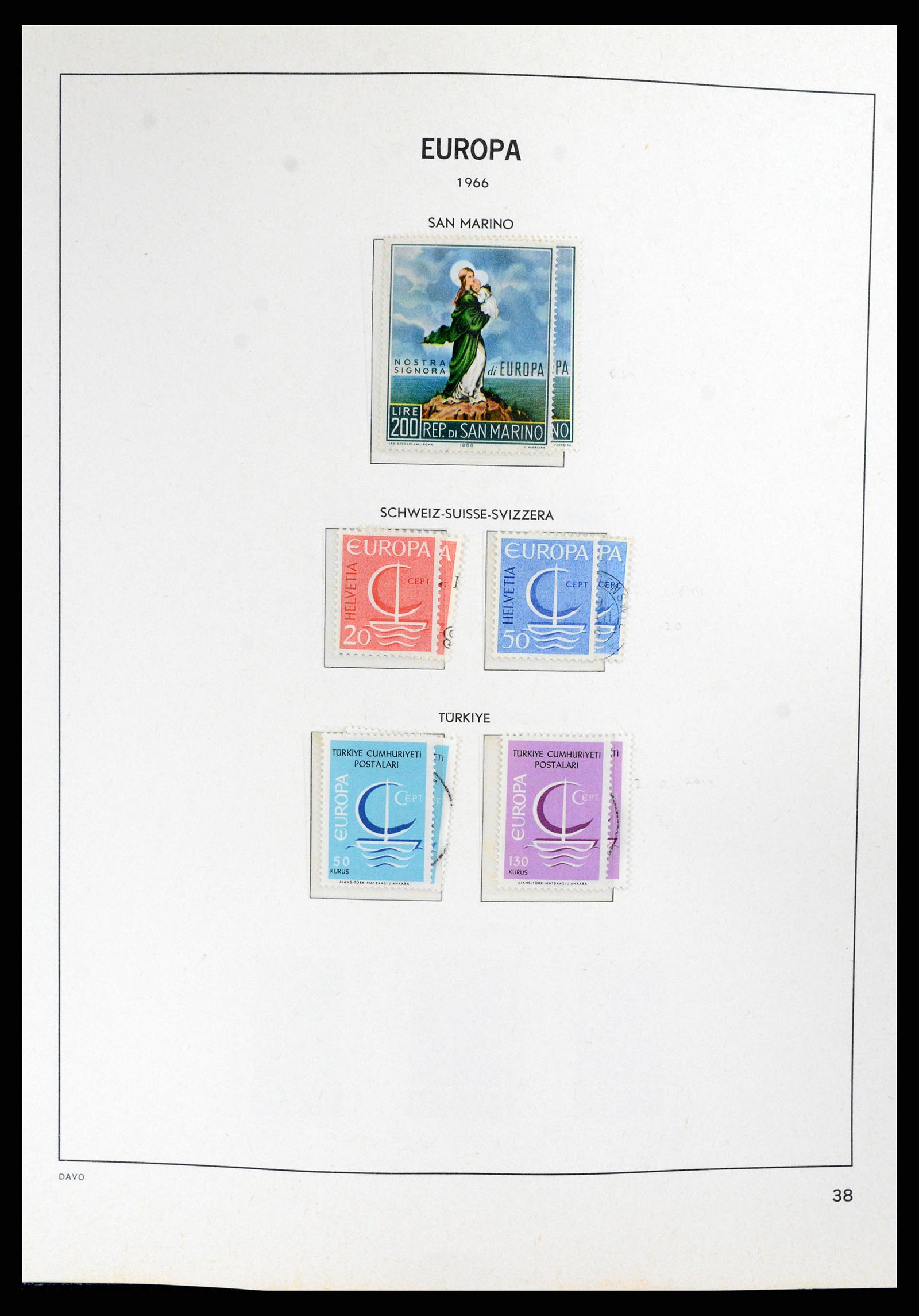 37828 038 - Postzegelverzameling 37828 Europa CEPT 1936-1986.