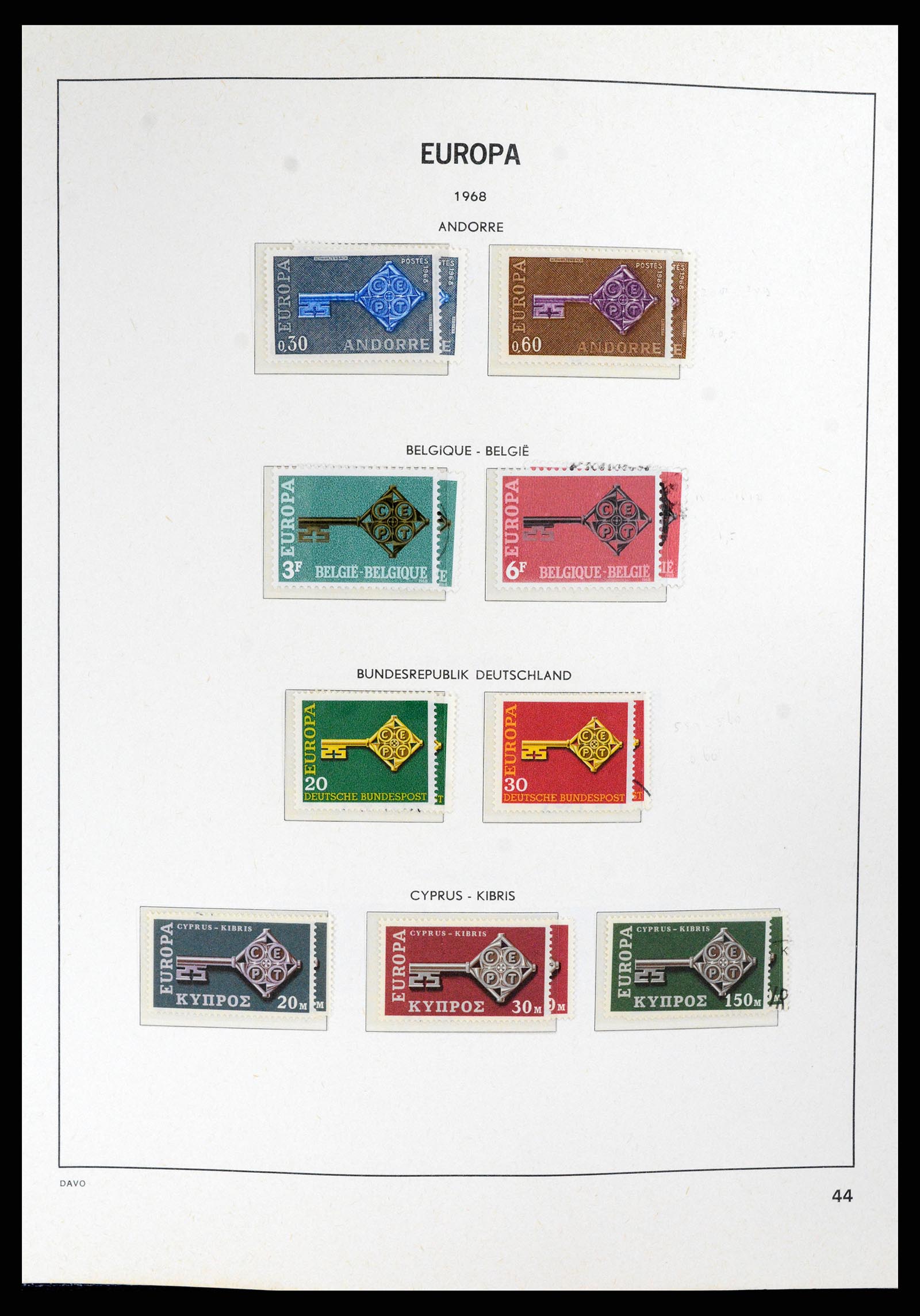 37828 044 - Postzegelverzameling 37828 Europa CEPT 1936-1986.