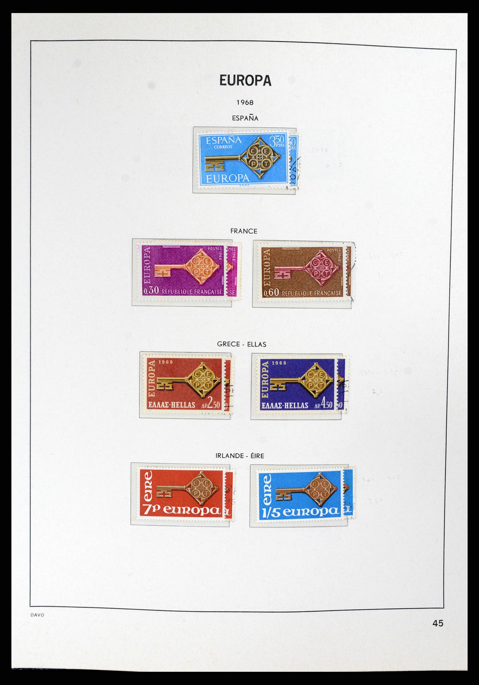 37828 045 - Postzegelverzameling 37828 Europa CEPT 1936-1986.