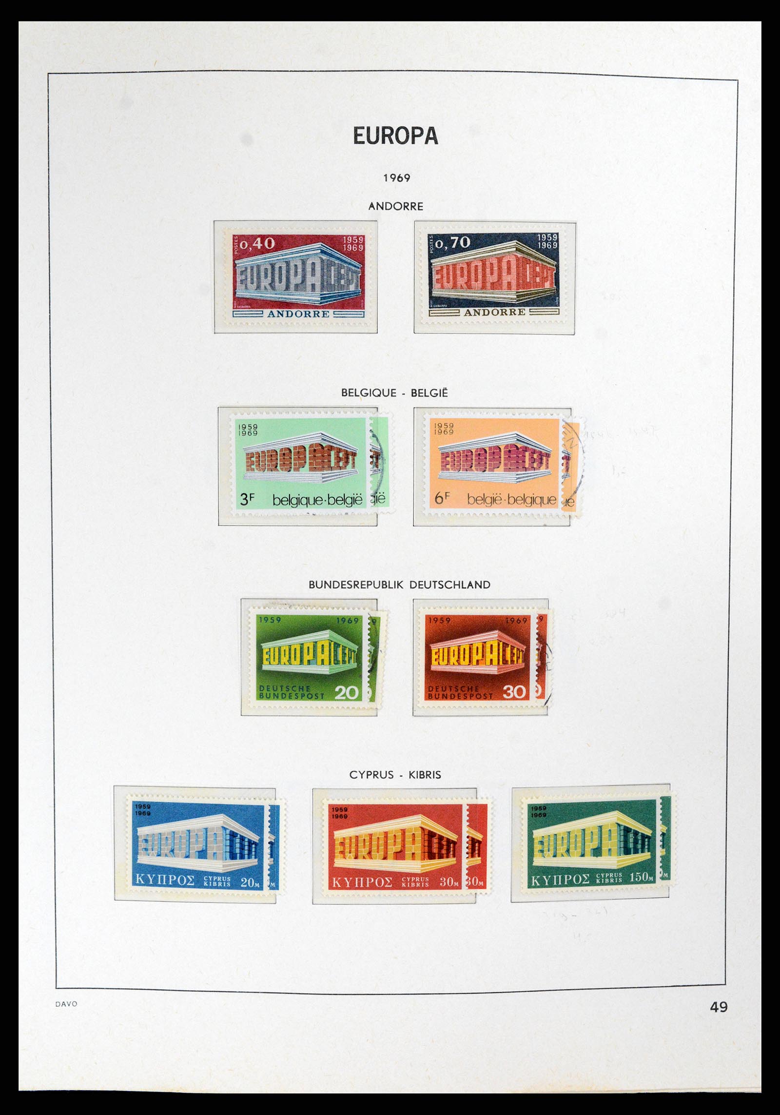 37828 049 - Postzegelverzameling 37828 Europa CEPT 1936-1986.