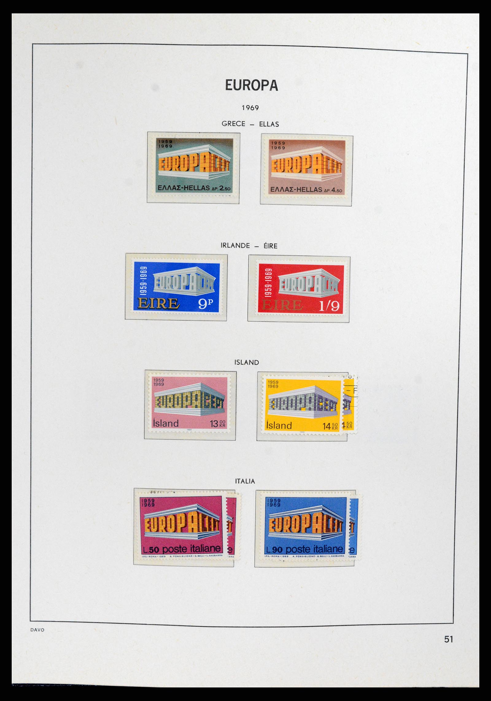 37828 051 - Postzegelverzameling 37828 Europa CEPT 1936-1986.