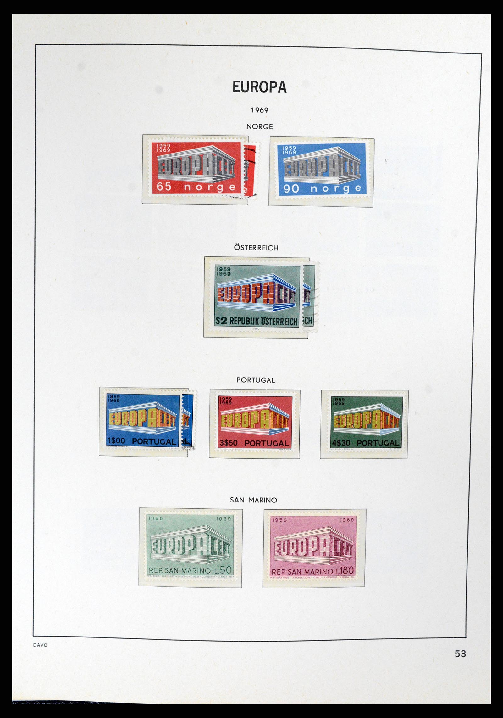 37828 053 - Postzegelverzameling 37828 Europa CEPT 1936-1986.