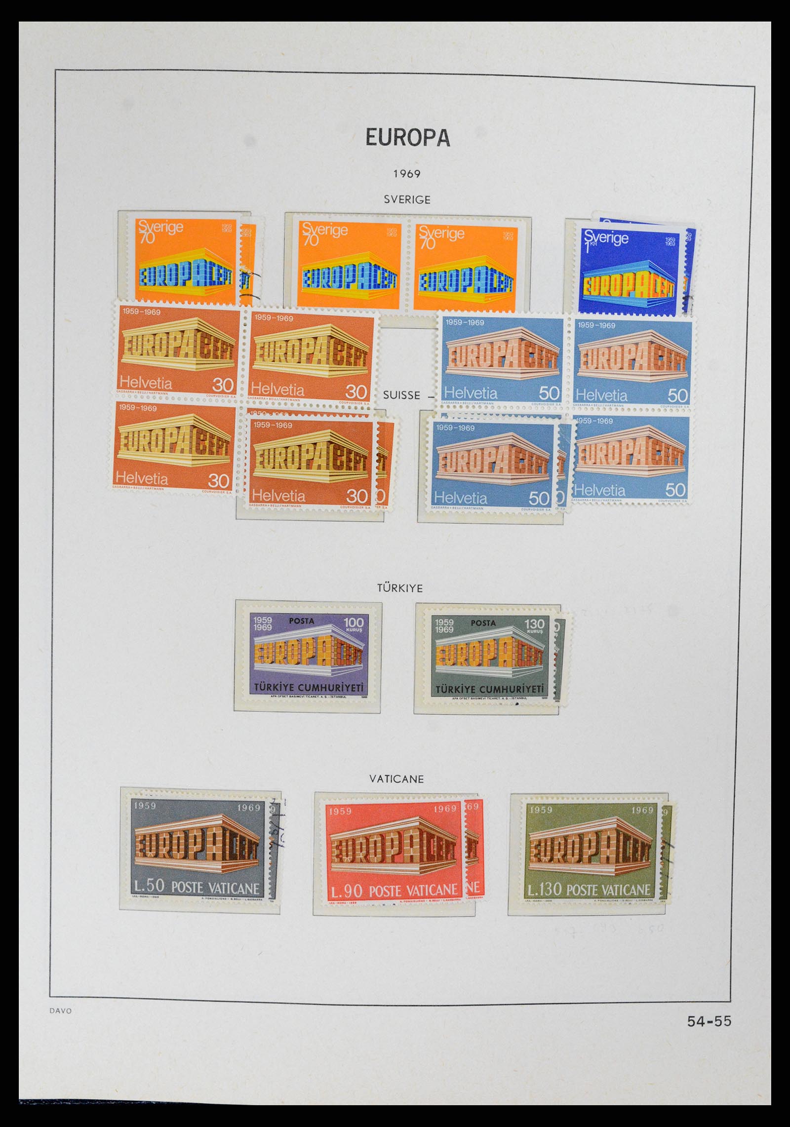 37828 054 - Postzegelverzameling 37828 Europa CEPT 1936-1986.