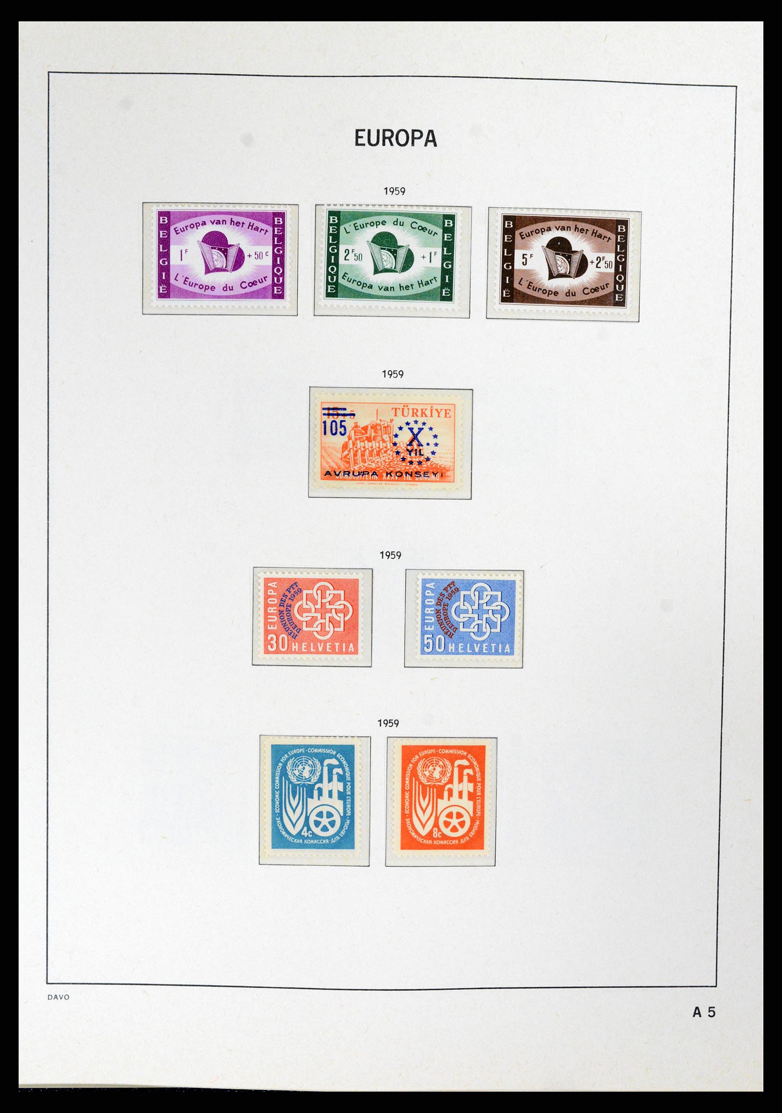 37828 069 - Postzegelverzameling 37828 Europa CEPT 1936-1986.