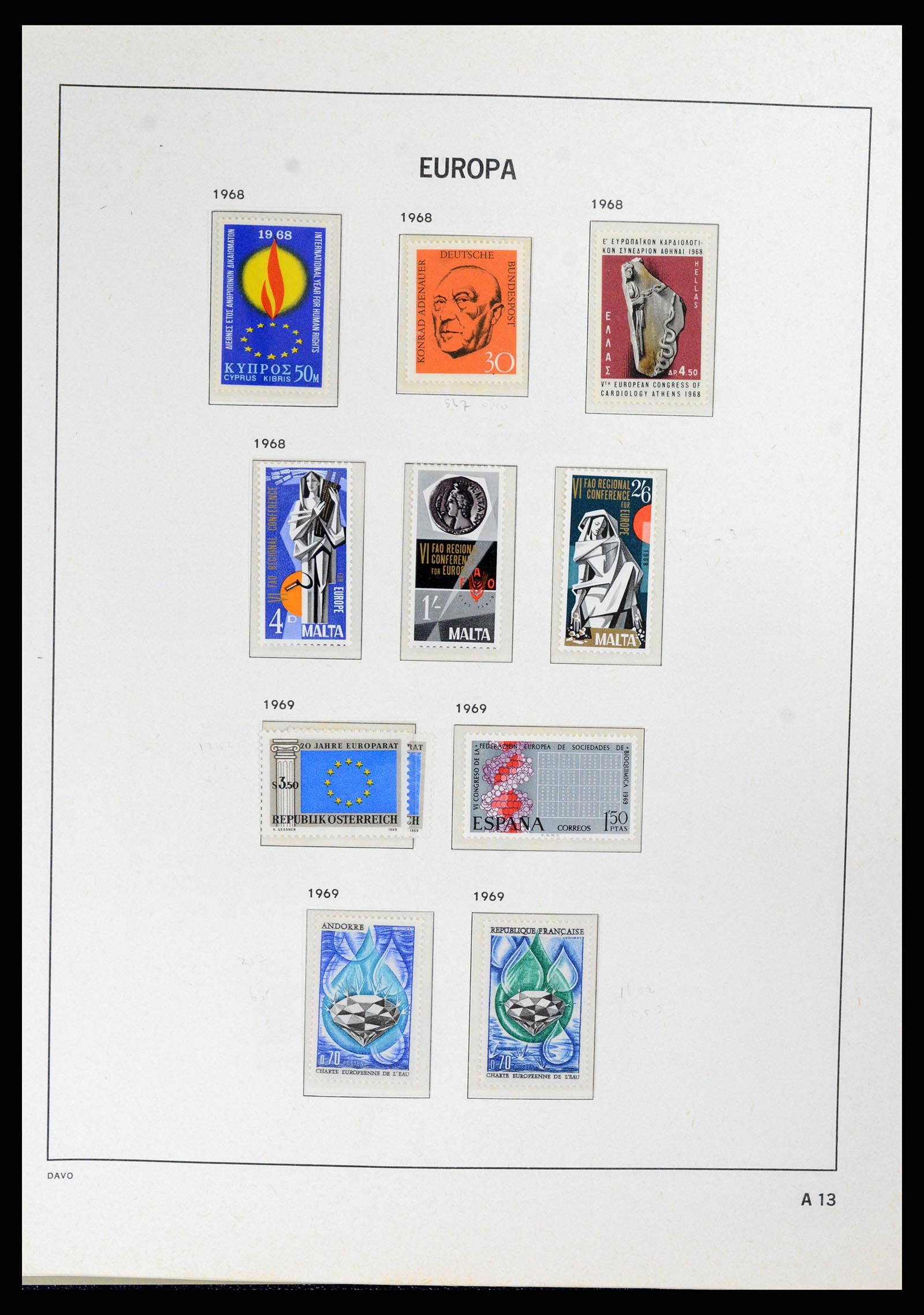 37828 077 - Postzegelverzameling 37828 Europa CEPT 1936-1986.