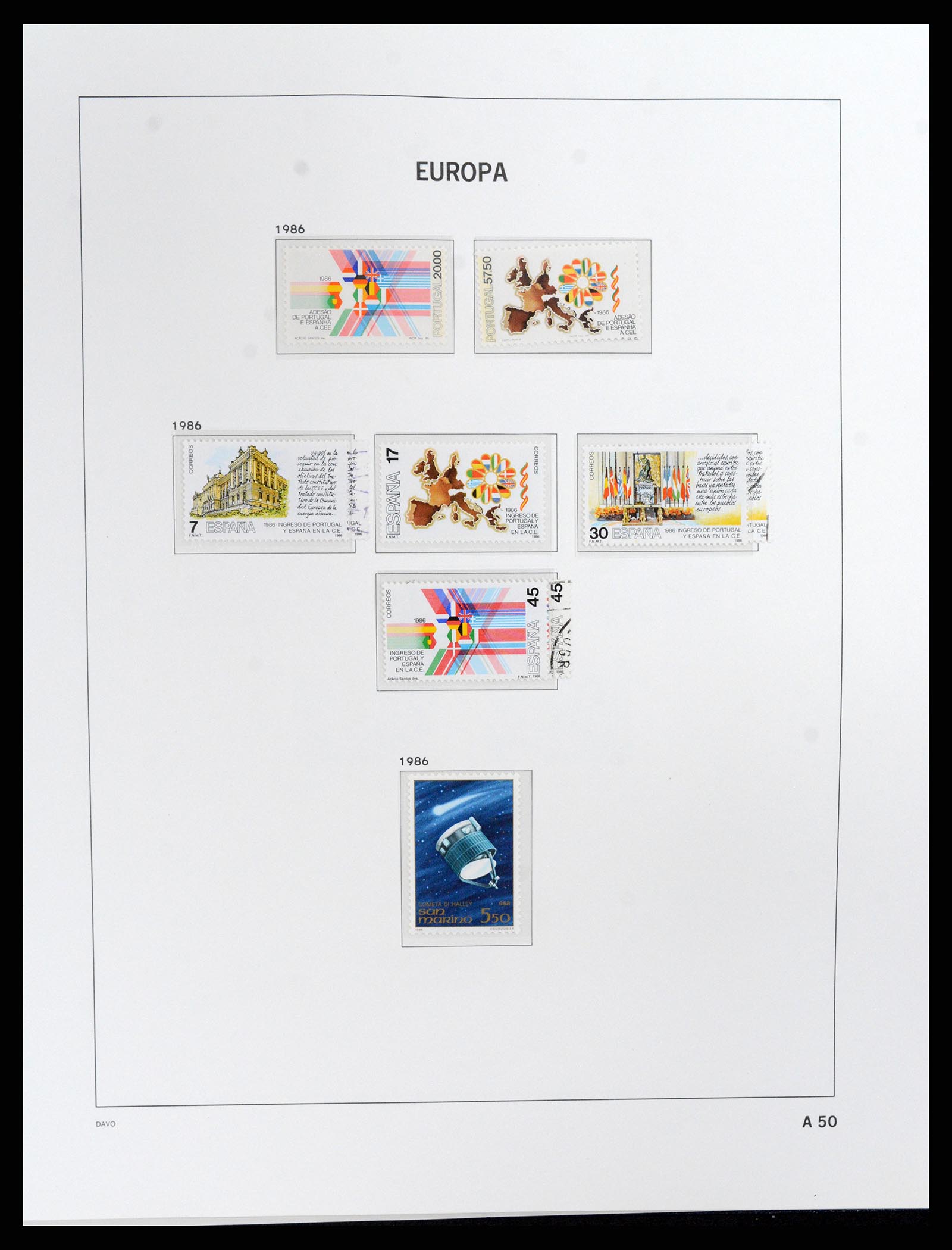 37828 254 - Postzegelverzameling 37828 Europa CEPT 1936-1986.