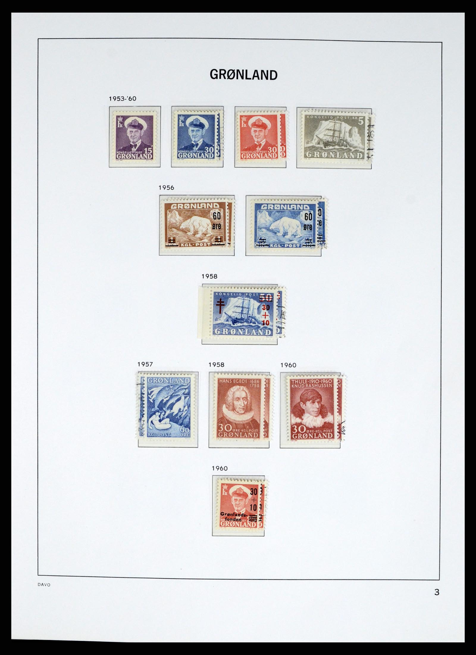 37829 005 - Stamp Collection 37829 Greenland 1905-2016.