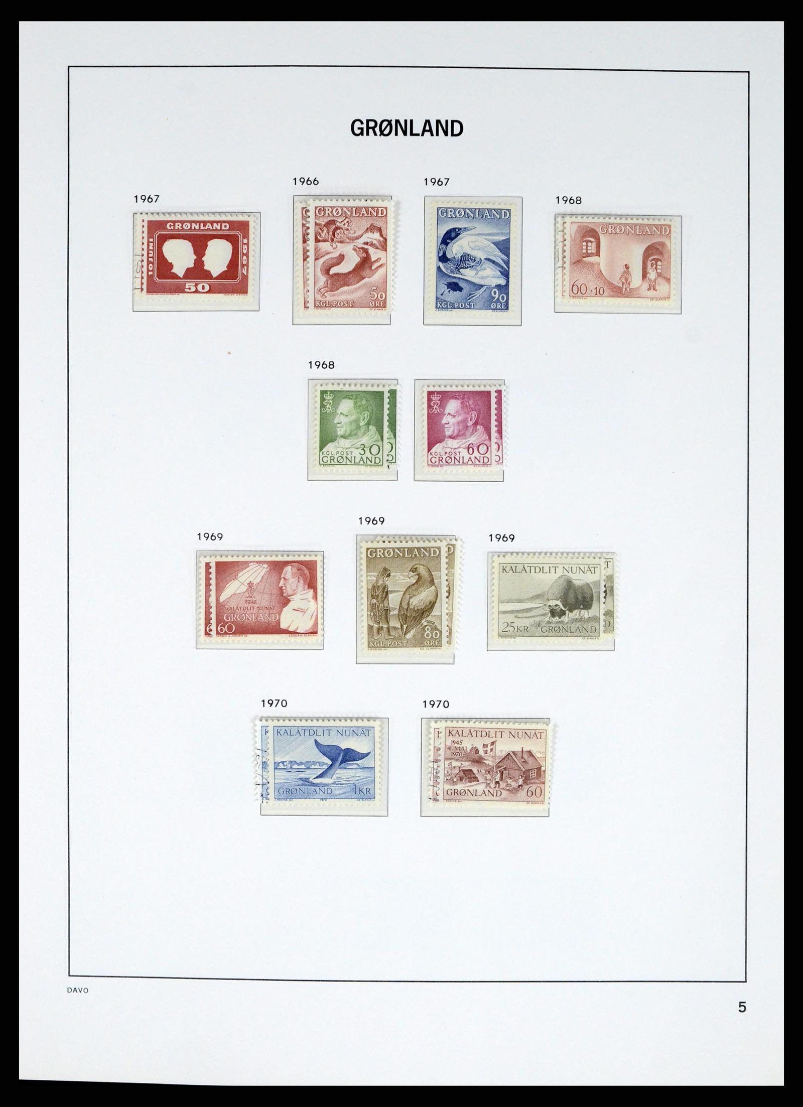 37829 007 - Stamp Collection 37829 Greenland 1905-2016.