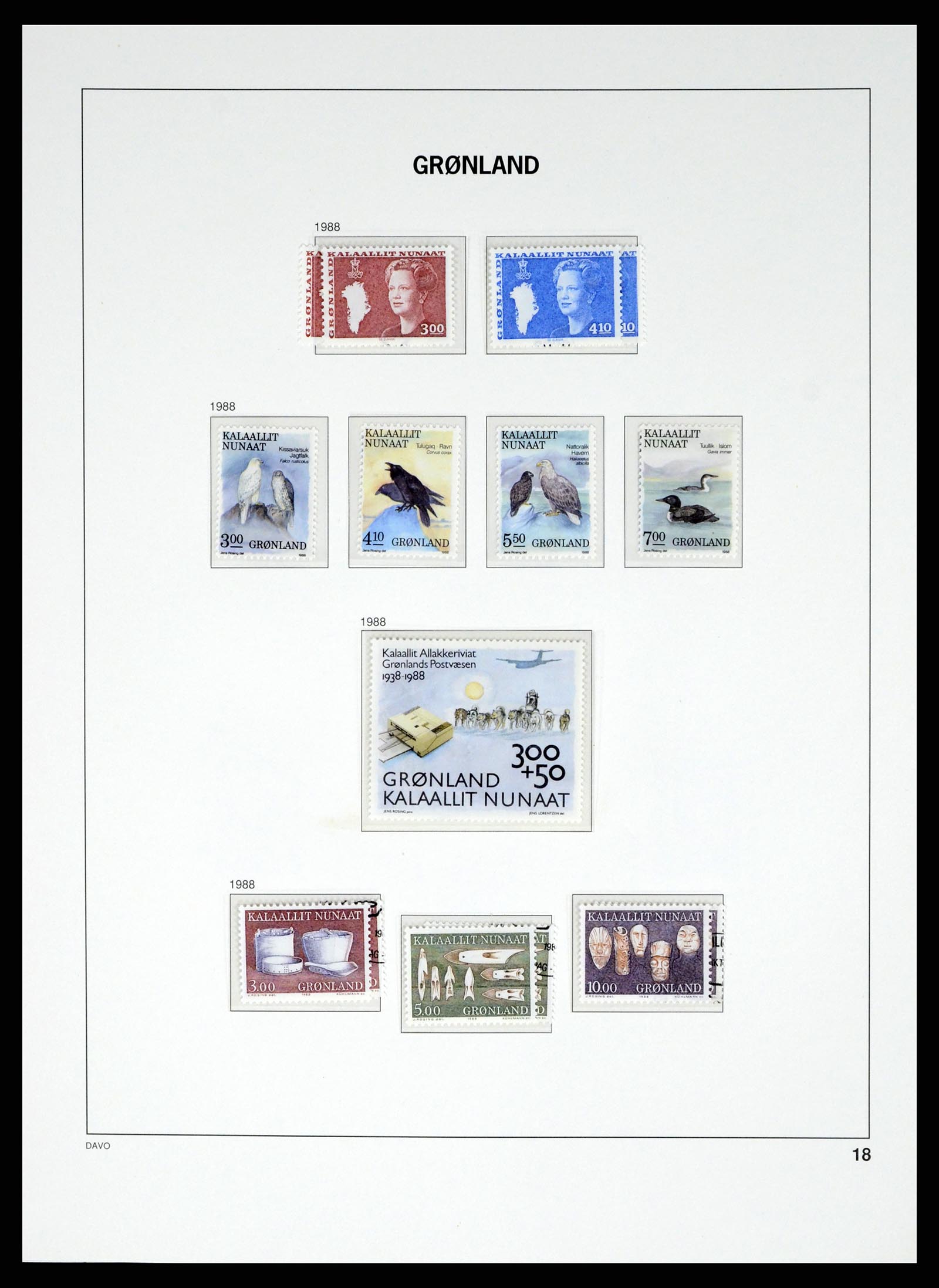 37829 022 - Stamp Collection 37829 Greenland 1905-2016.