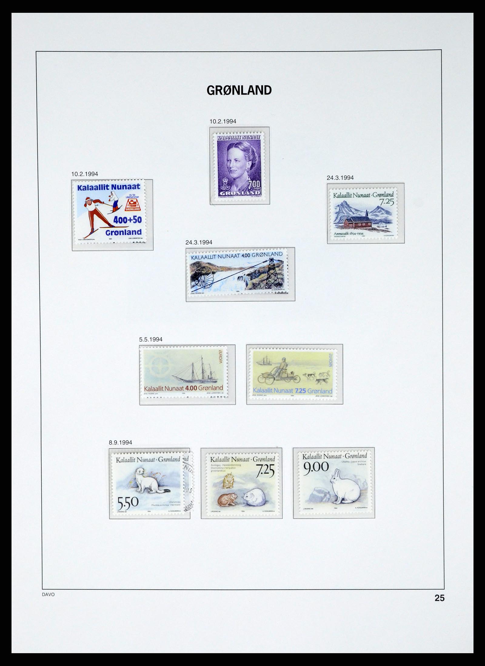 37829 034 - Postzegelverzameling 37829 Groenland 1905-2016.