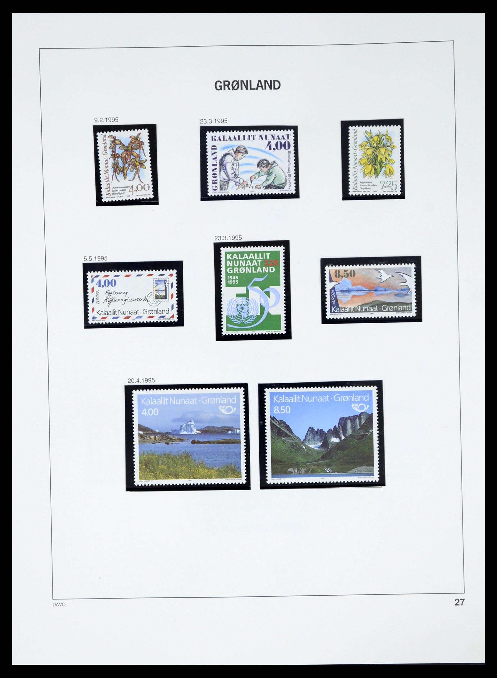 37829 037 - Postzegelverzameling 37829 Groenland 1905-2016.