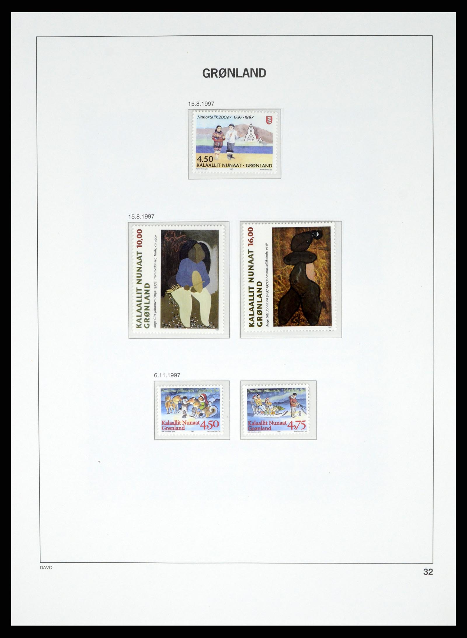 37829 052 - Postzegelverzameling 37829 Groenland 1905-2016.