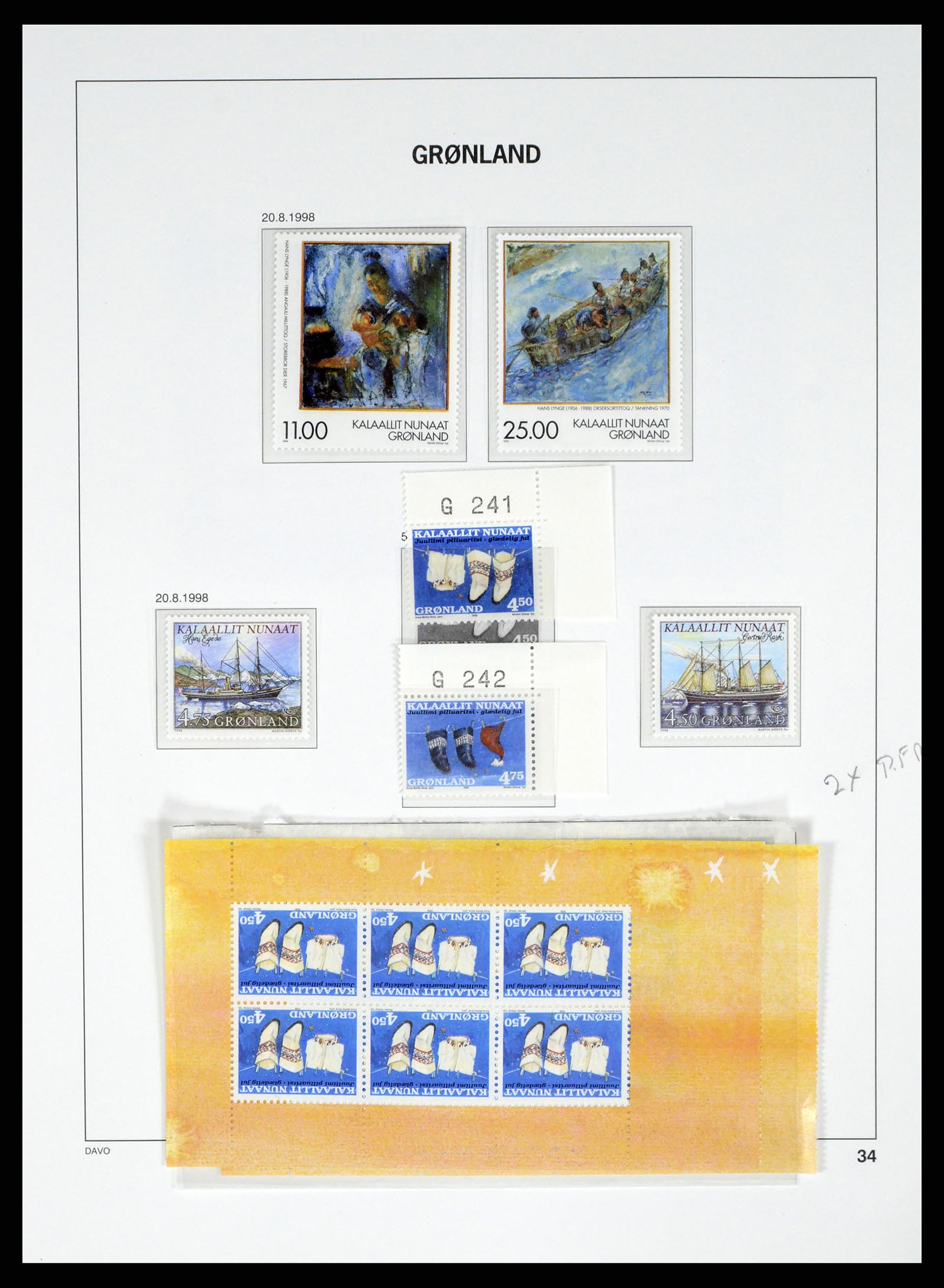 37829 056 - Postzegelverzameling 37829 Groenland 1905-2016.