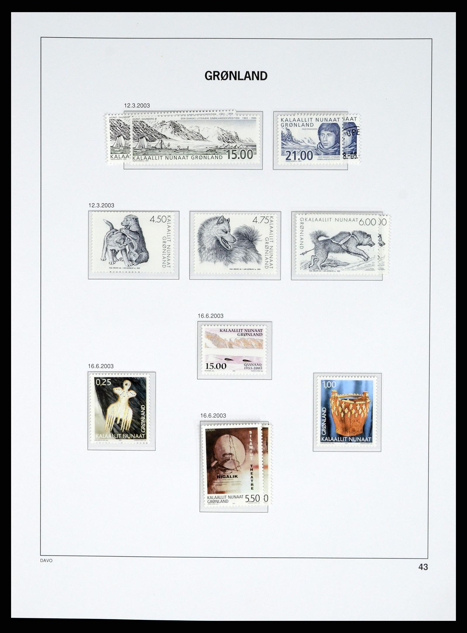 37829 077 - Stamp Collection 37829 Greenland 1905-2016.