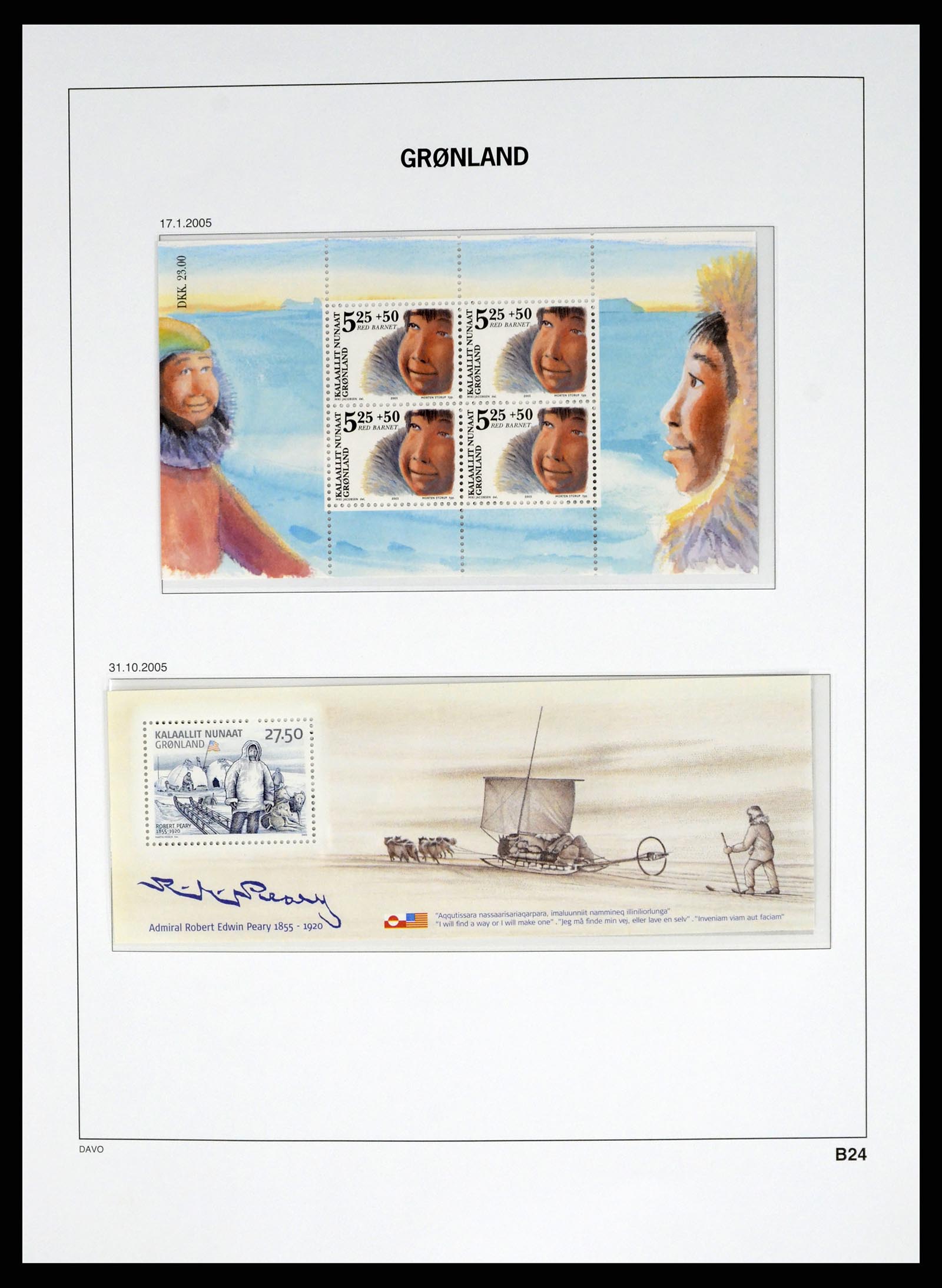 37829 092 - Postzegelverzameling 37829 Groenland 1905-2016.