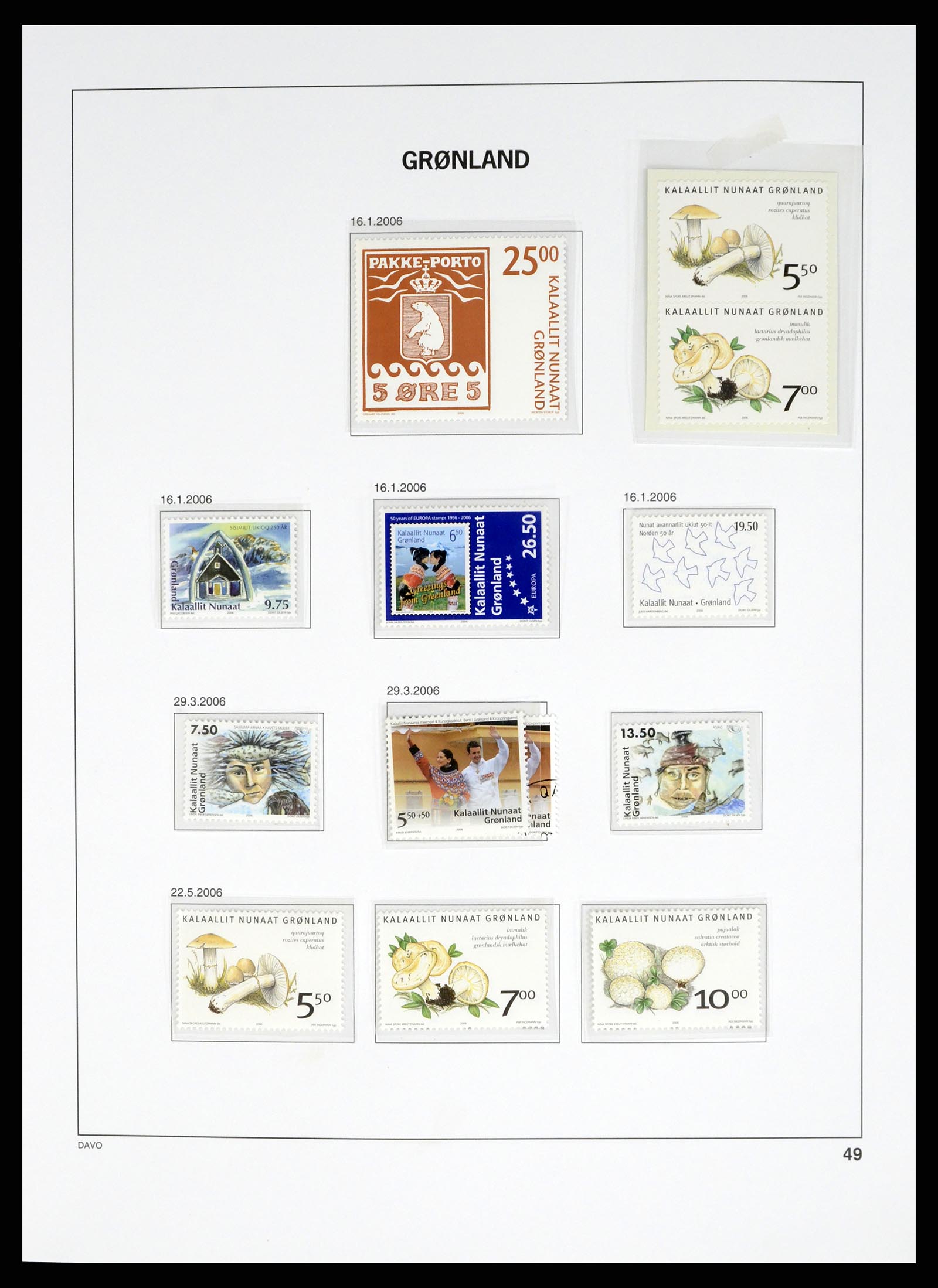37829 093 - Postzegelverzameling 37829 Groenland 1905-2016.