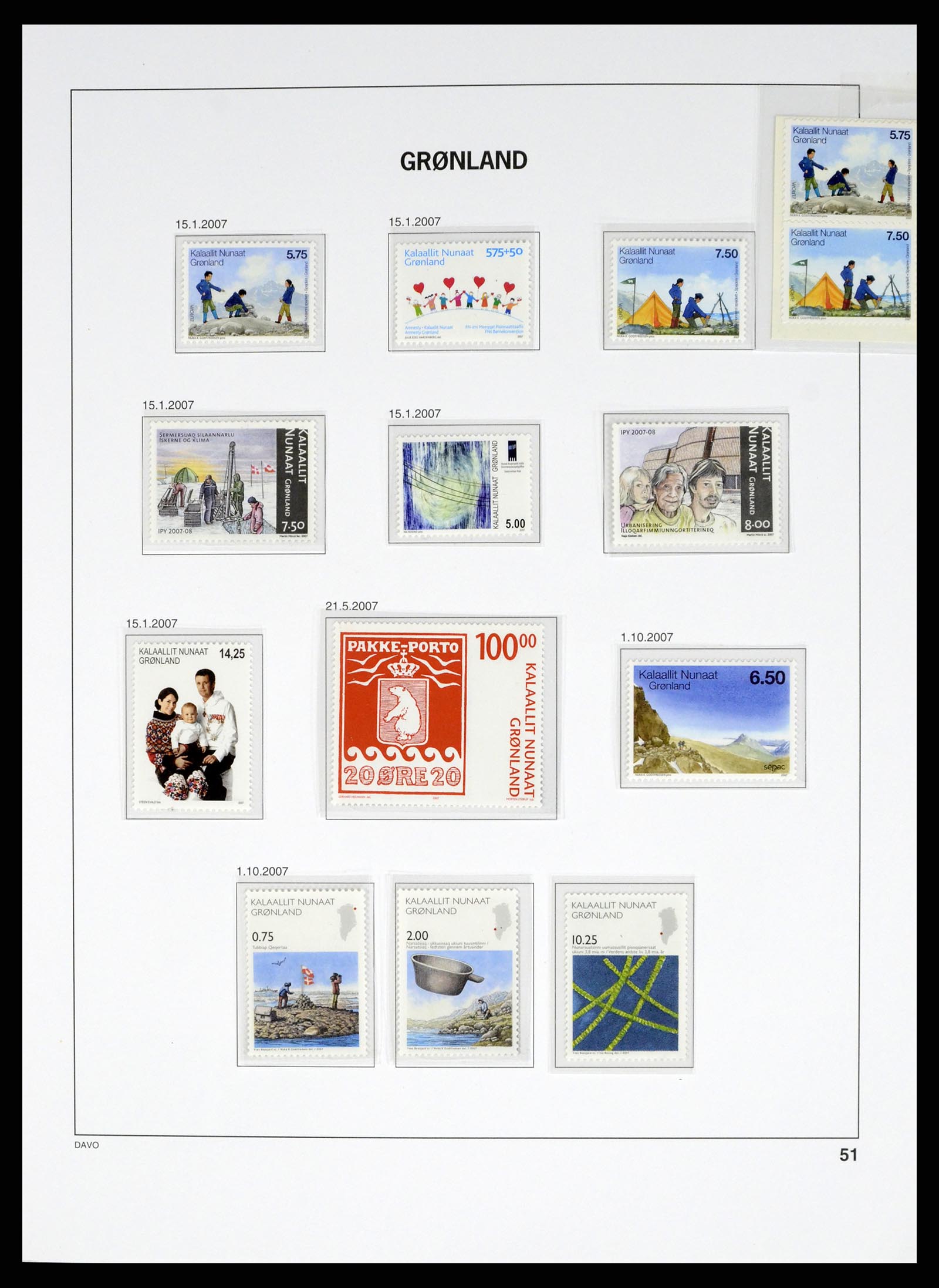 37829 097 - Postzegelverzameling 37829 Groenland 1905-2016.
