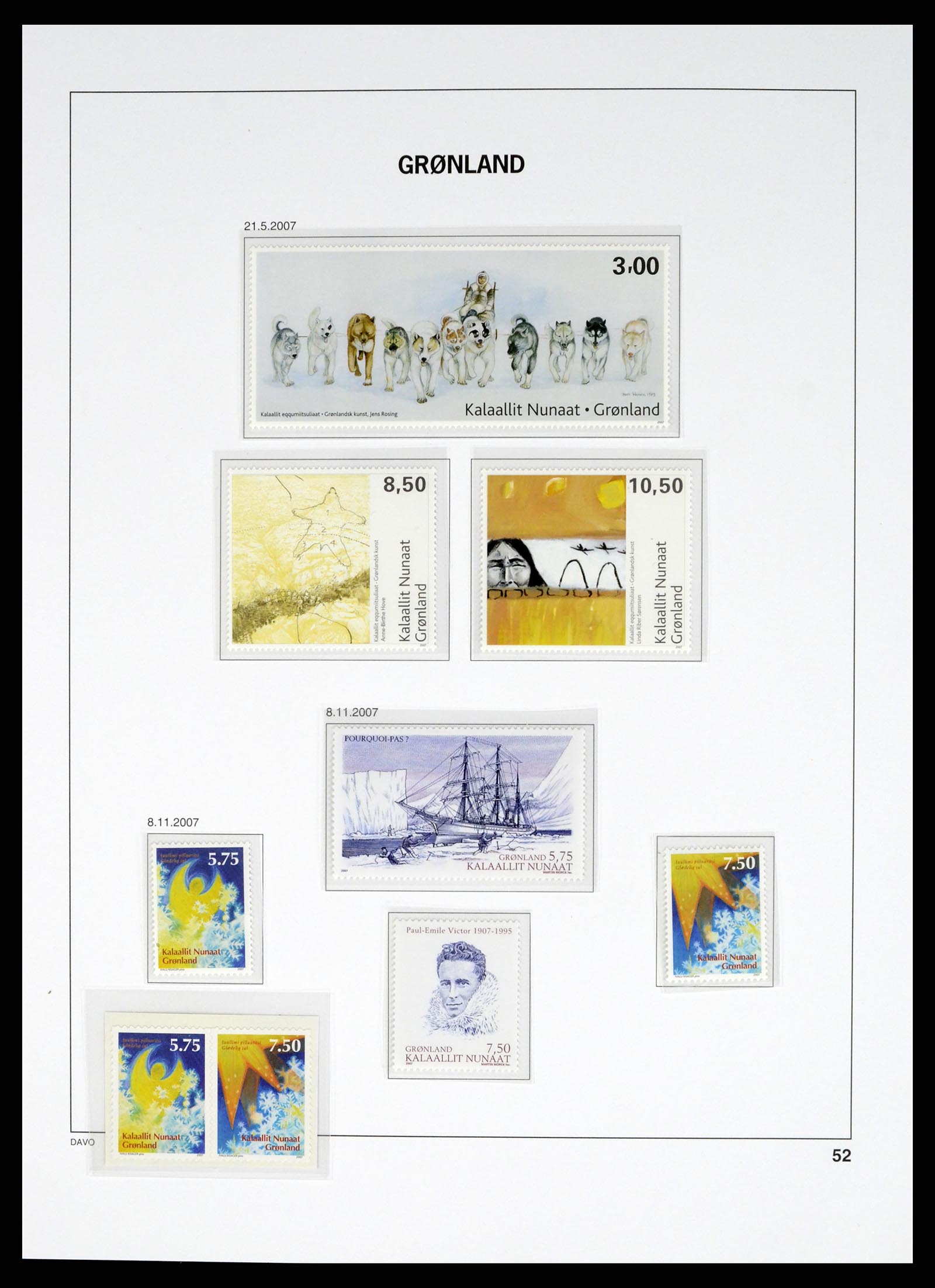 37829 098 - Postzegelverzameling 37829 Groenland 1905-2016.