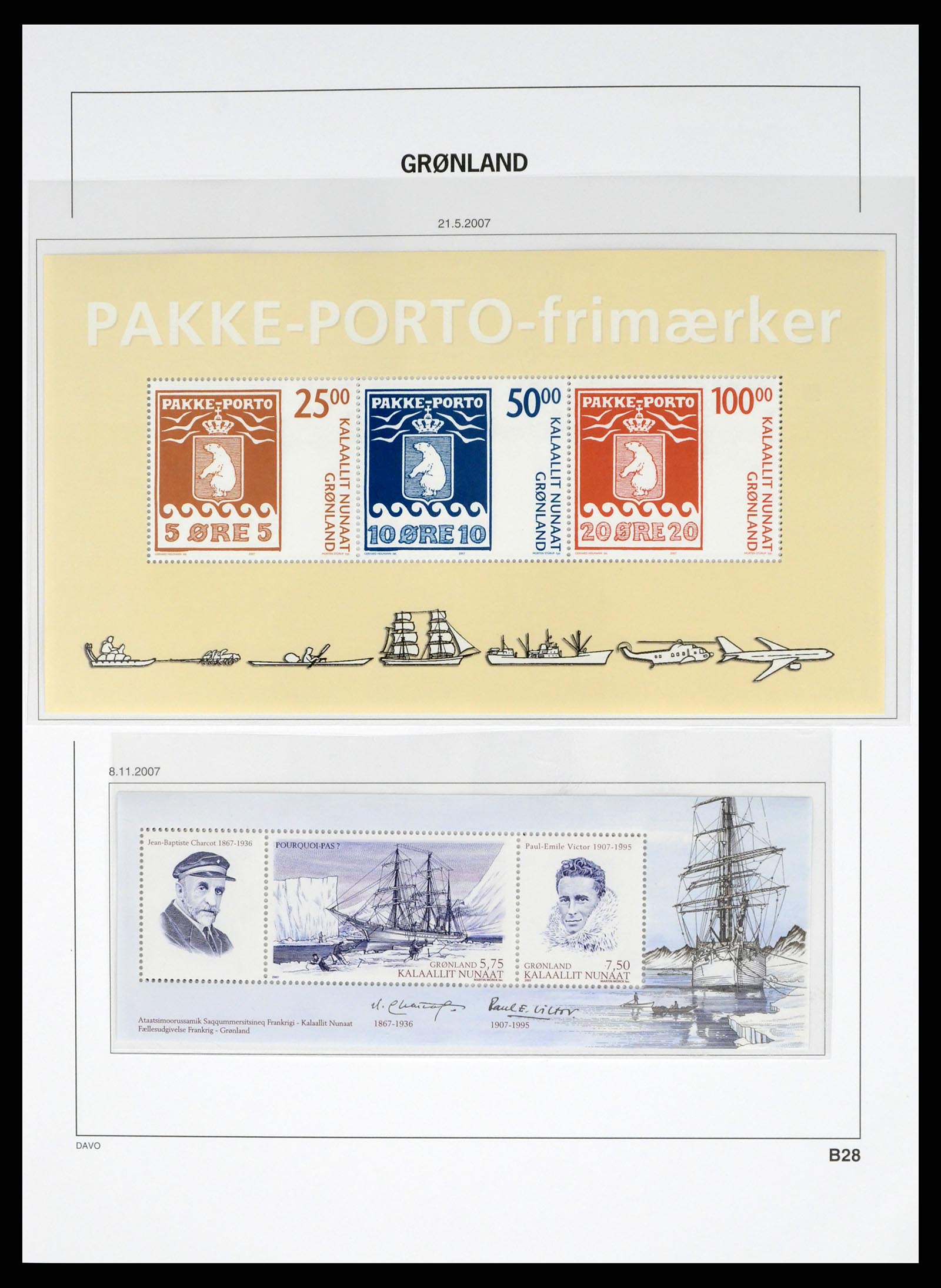 37829 100 - Stamp Collection 37829 Greenland 1905-2016.