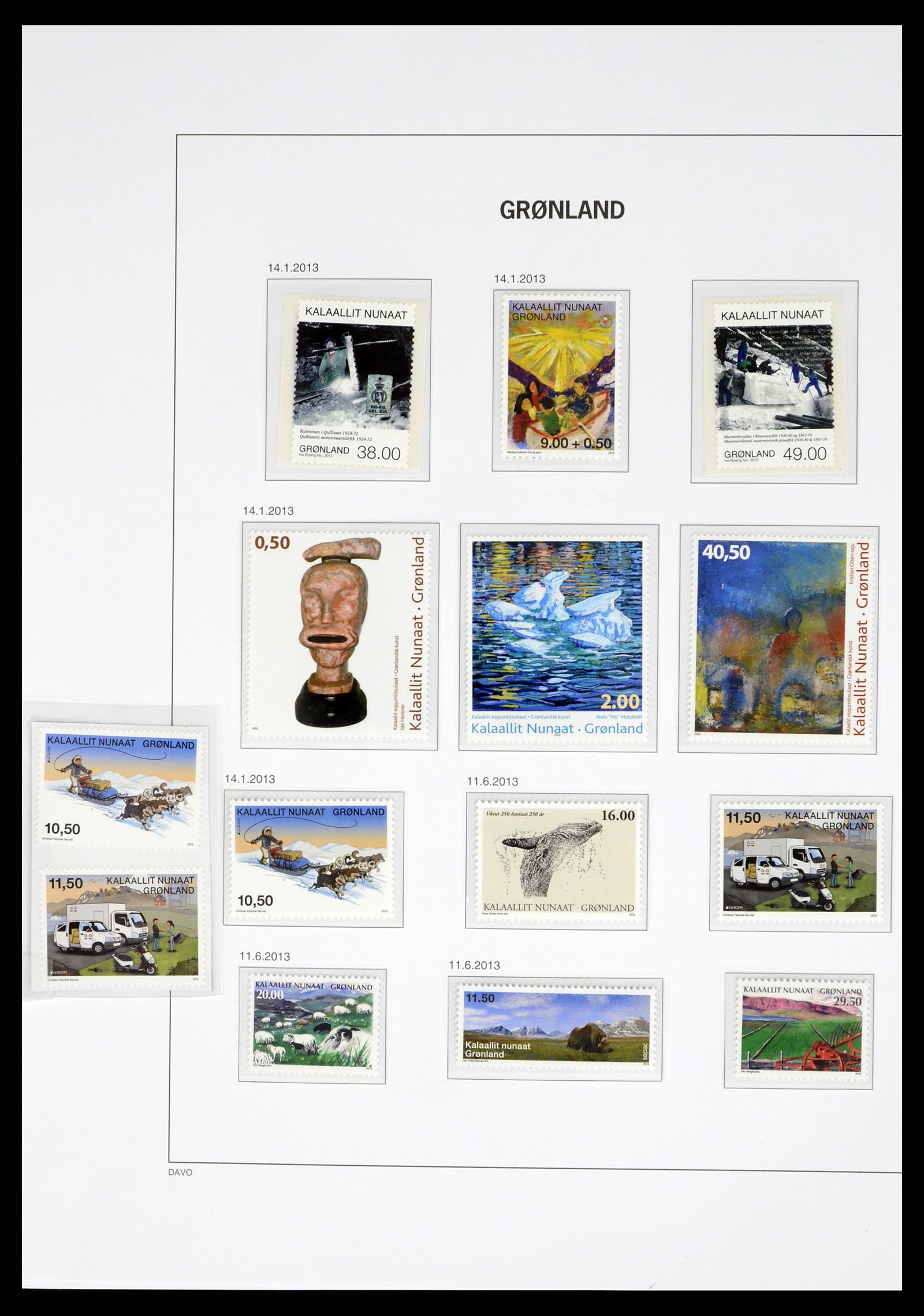 37829 124 - Stamp Collection 37829 Greenland 1905-2016.
