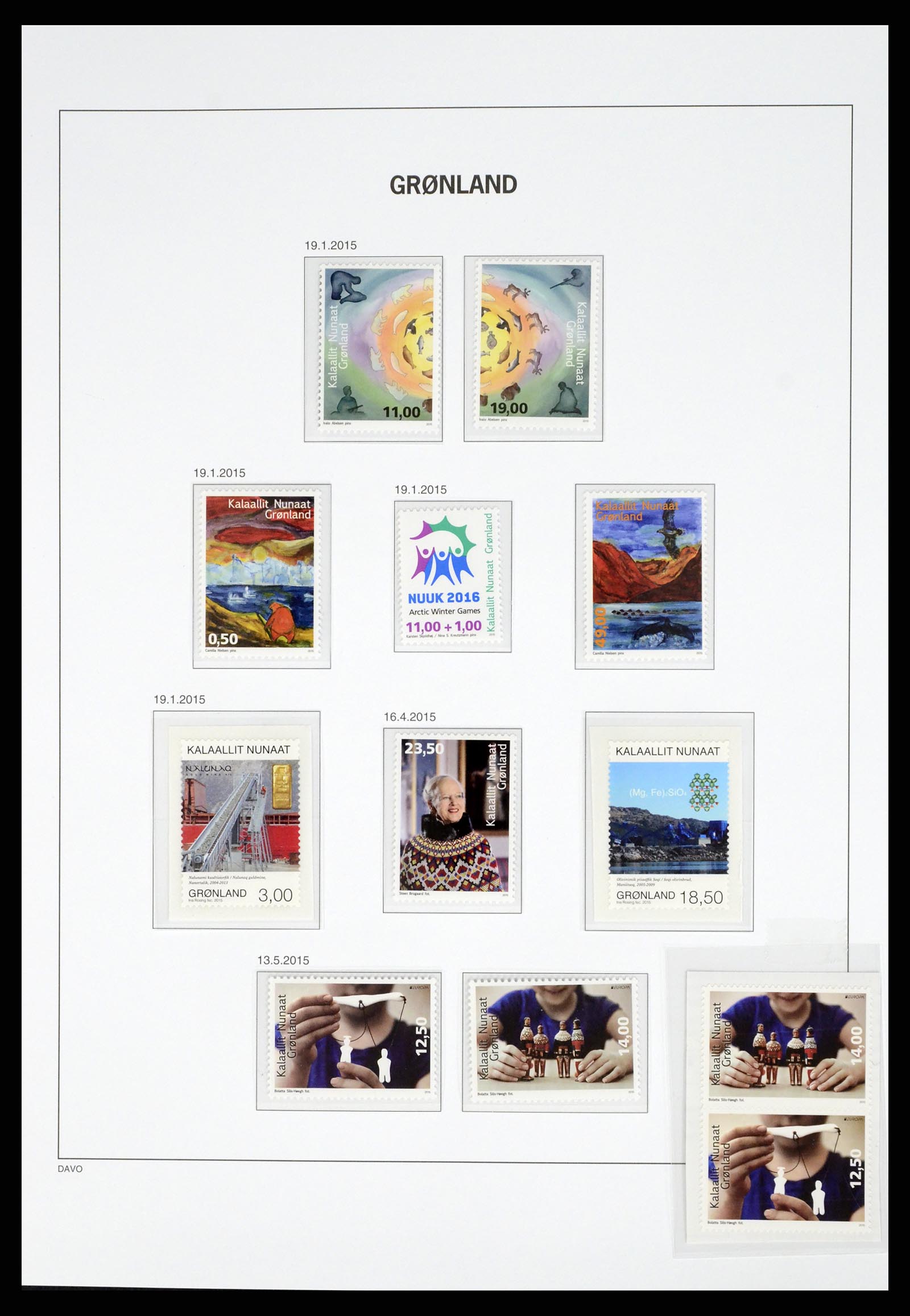 37829 135 - Stamp Collection 37829 Greenland 1905-2016.