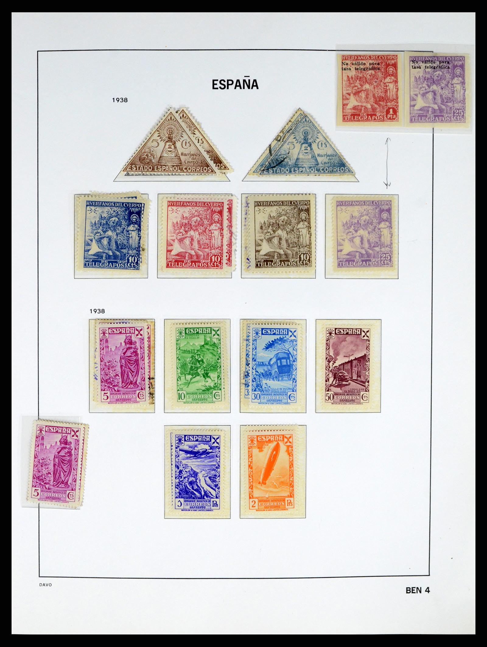 37837 005 - Postzegelverzameling 37837 Spaanse burgeroorlog en lokaalpost 1893-19