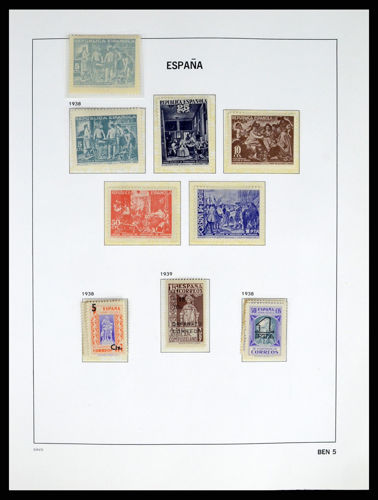 37837 006 - Postzegelverzameling 37837 Spaanse burgeroorlog en lokaalpost 1893-19