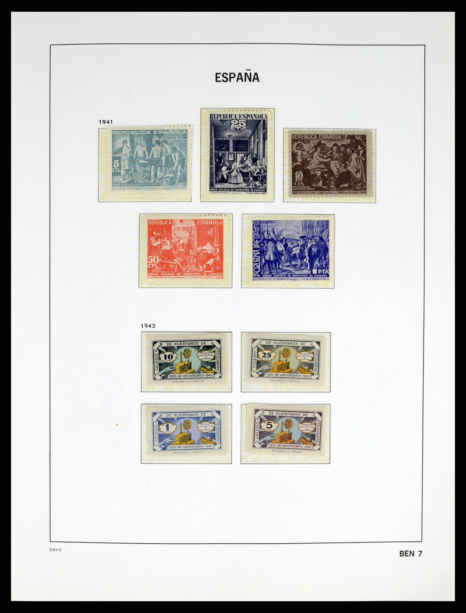 37837 010 - Postzegelverzameling 37837 Spaanse burgeroorlog en lokaalpost 1893-19
