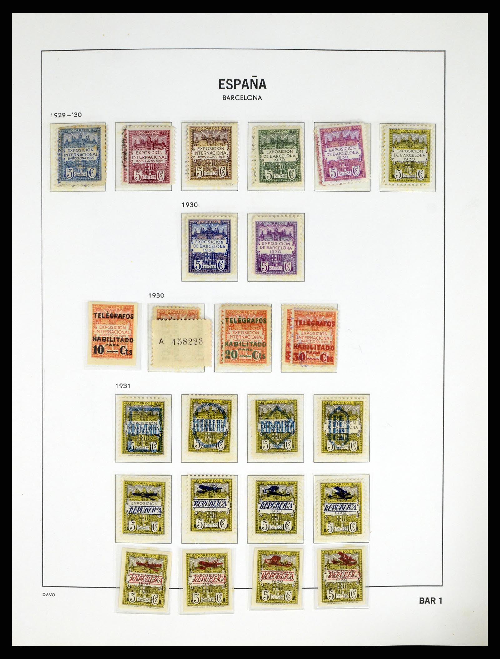 37837 011 - Postzegelverzameling 37837 Spaanse burgeroorlog en lokaalpost 1893-19