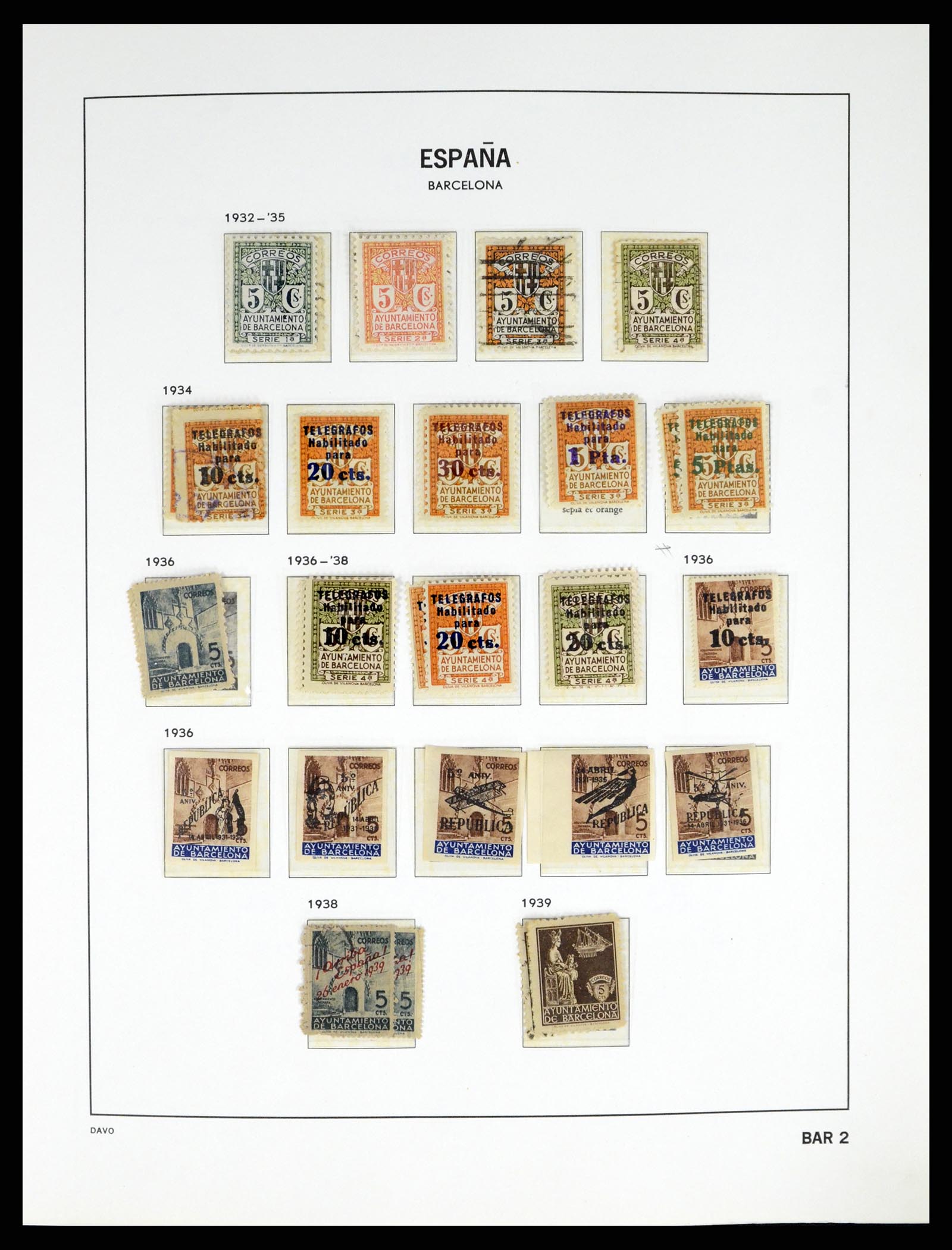 37837 013 - Postzegelverzameling 37837 Spaanse burgeroorlog en lokaalpost 1893-19