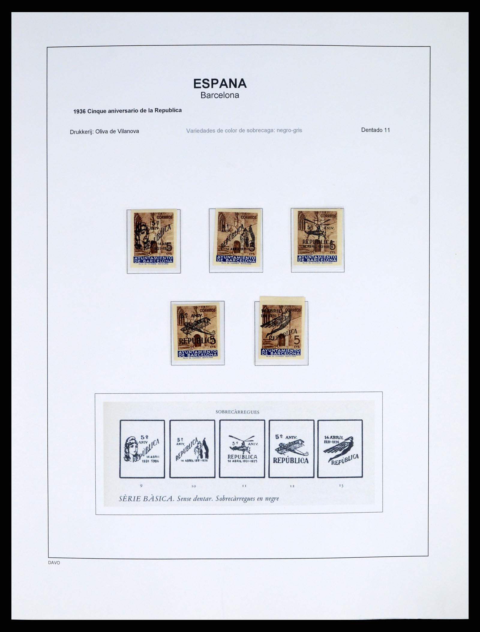 37837 014 - Postzegelverzameling 37837 Spaanse burgeroorlog en lokaalpost 1893-19