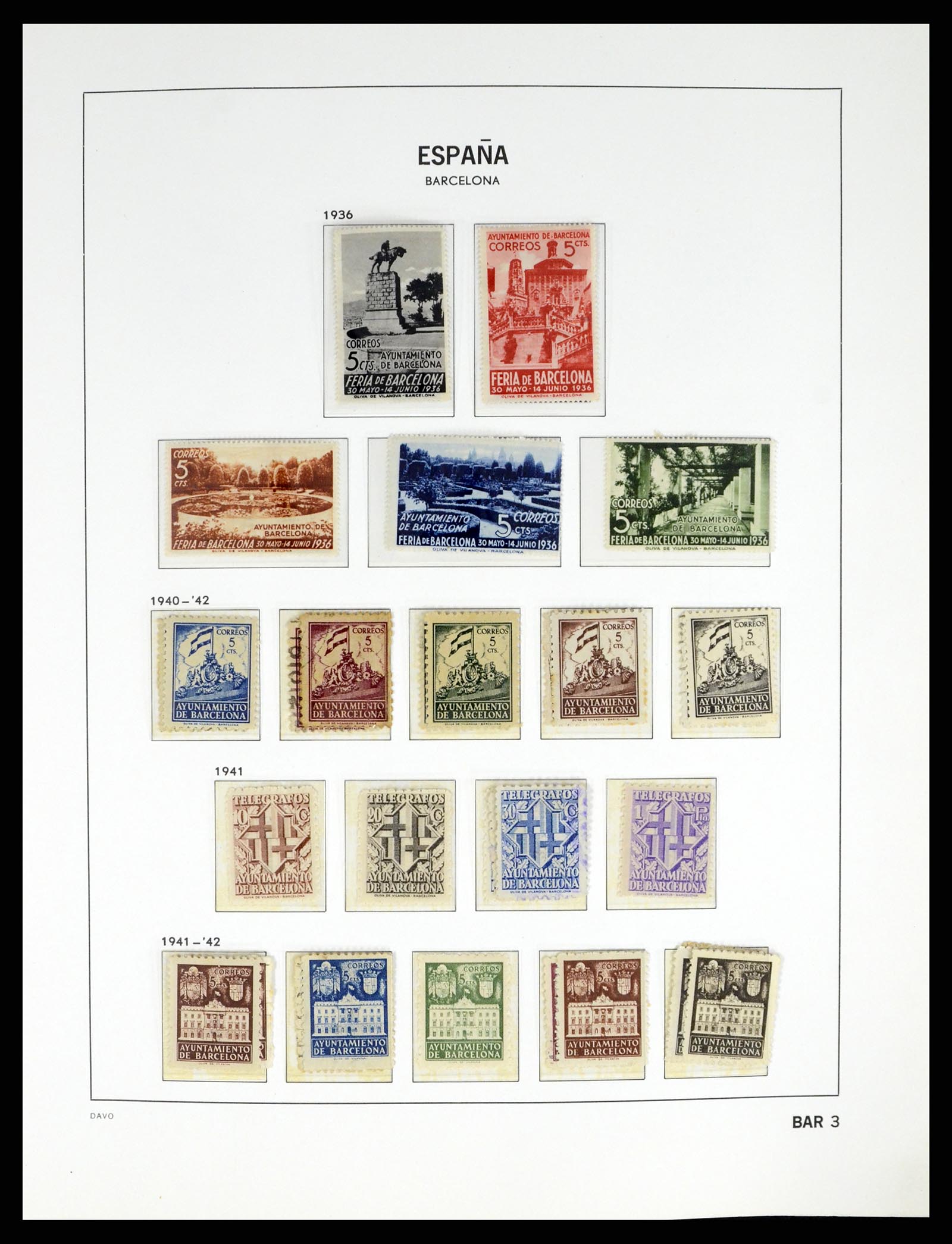 37837 016 - Postzegelverzameling 37837 Spaanse burgeroorlog en lokaalpost 1893-19
