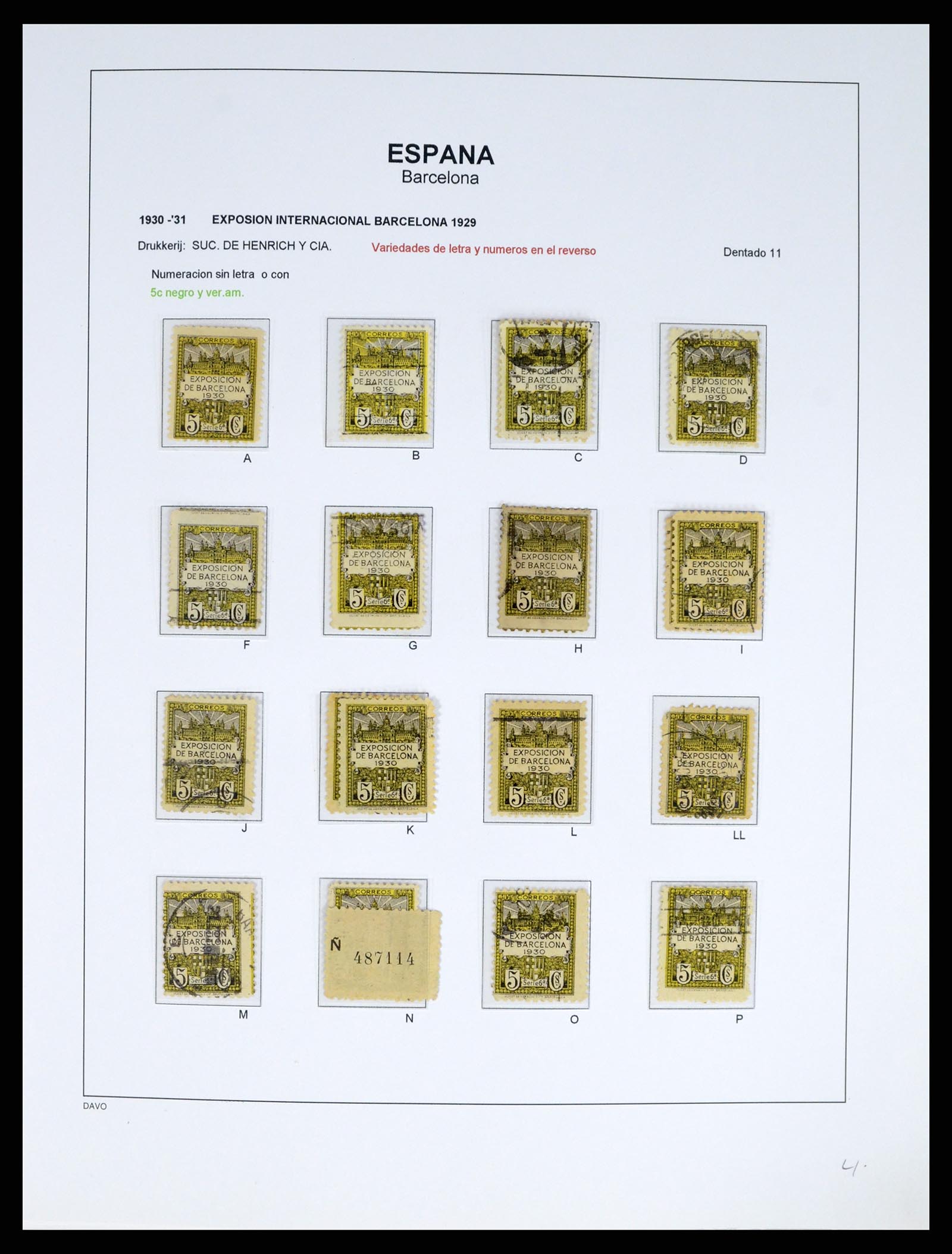 37837 035 - Postzegelverzameling 37837 Spaanse burgeroorlog en lokaalpost 1893-19