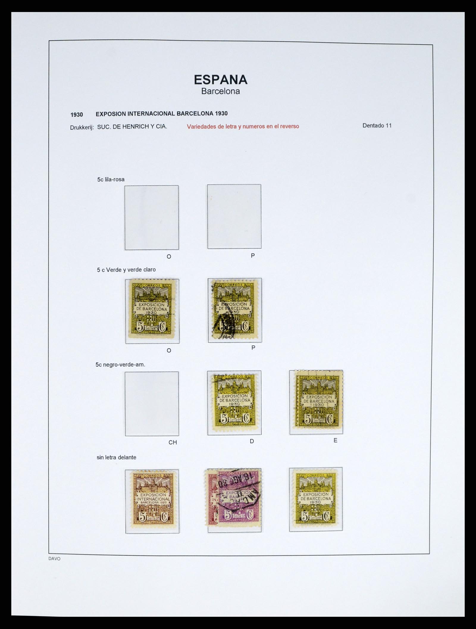37837 037 - Postzegelverzameling 37837 Spaanse burgeroorlog en lokaalpost 1893-19