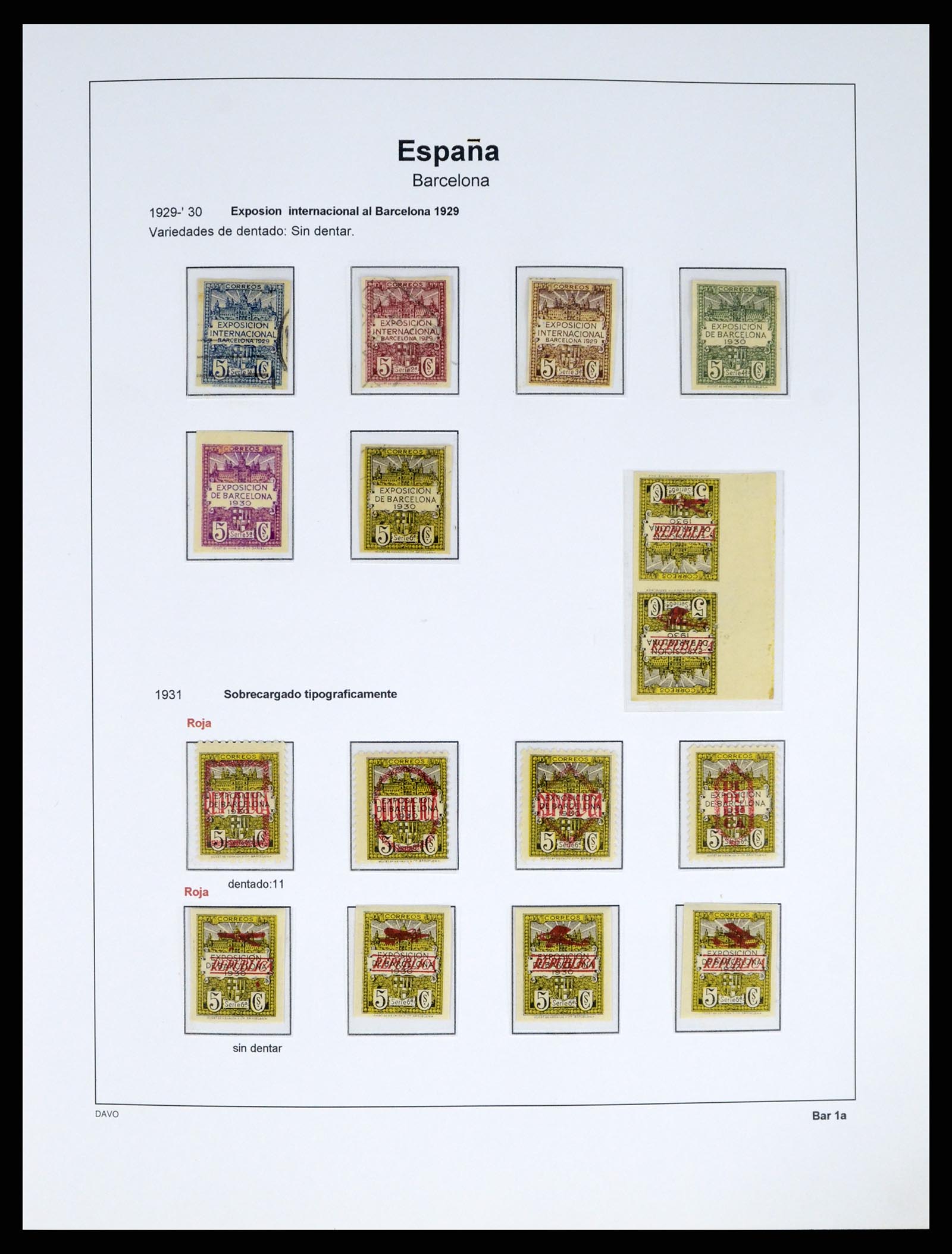 37837 039 - Postzegelverzameling 37837 Spaanse burgeroorlog en lokaalpost 1893-19