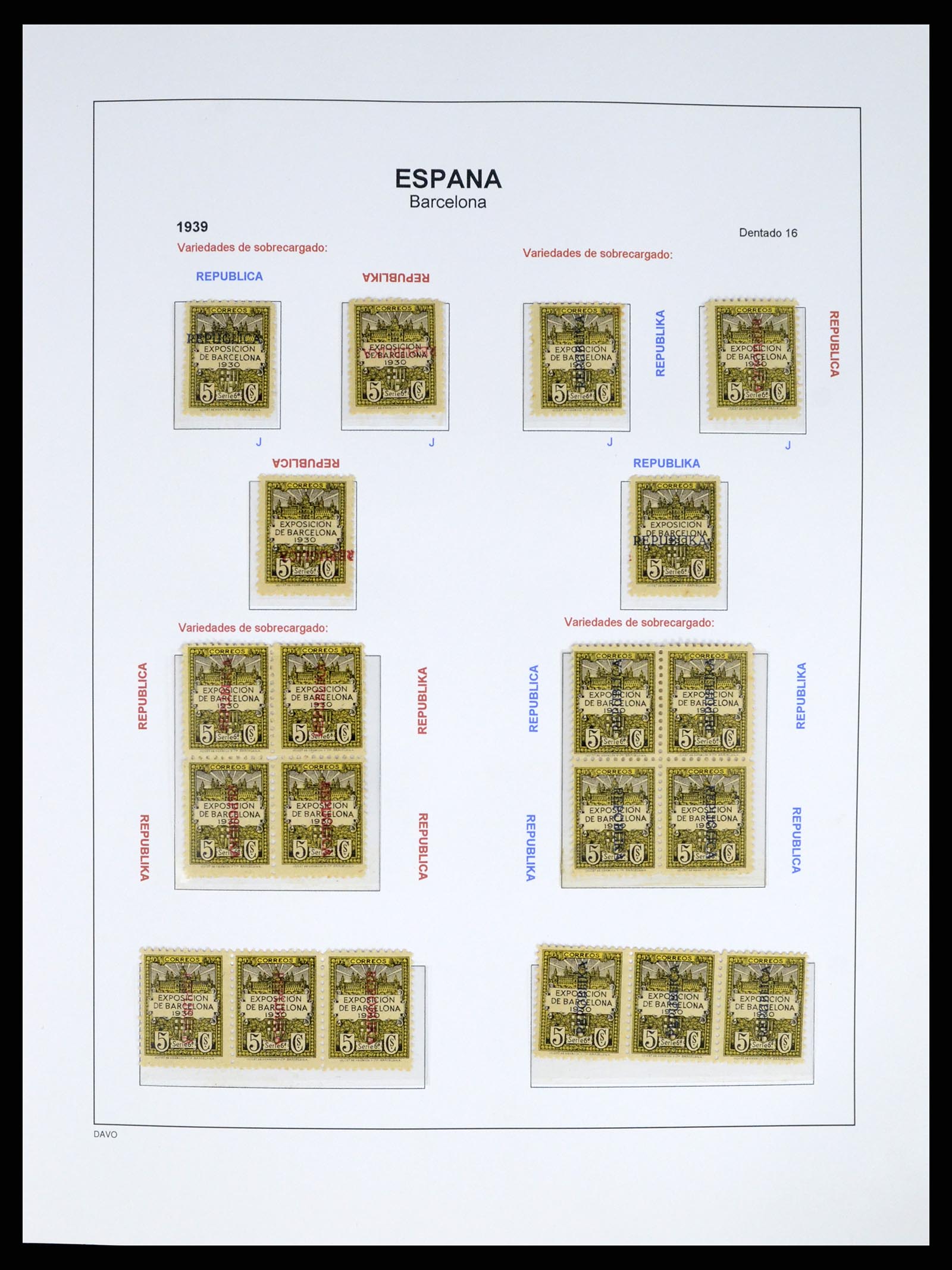 37837 040 - Postzegelverzameling 37837 Spaanse burgeroorlog en lokaalpost 1893-19
