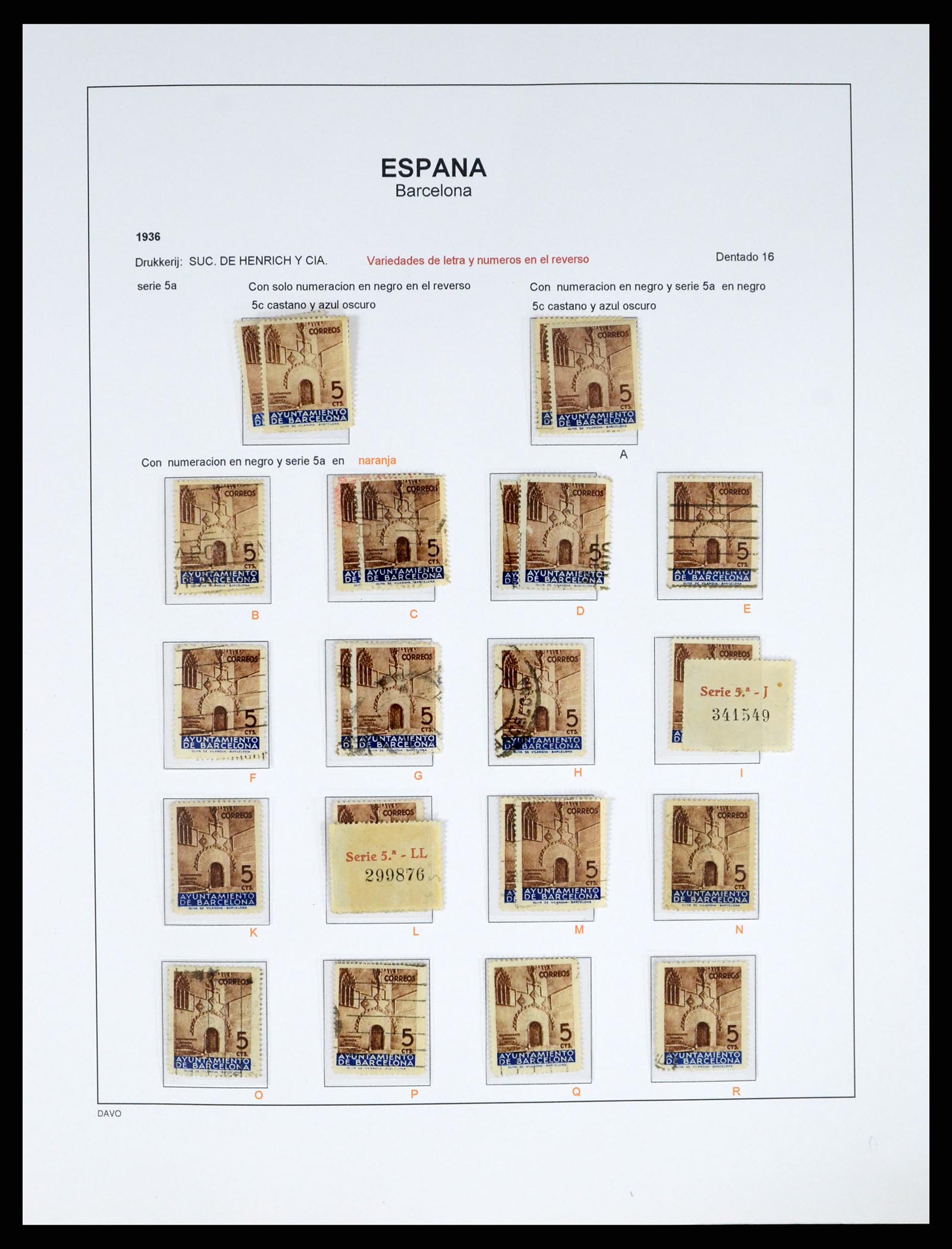 37837 049 - Postzegelverzameling 37837 Spaanse burgeroorlog en lokaalpost 1893-19