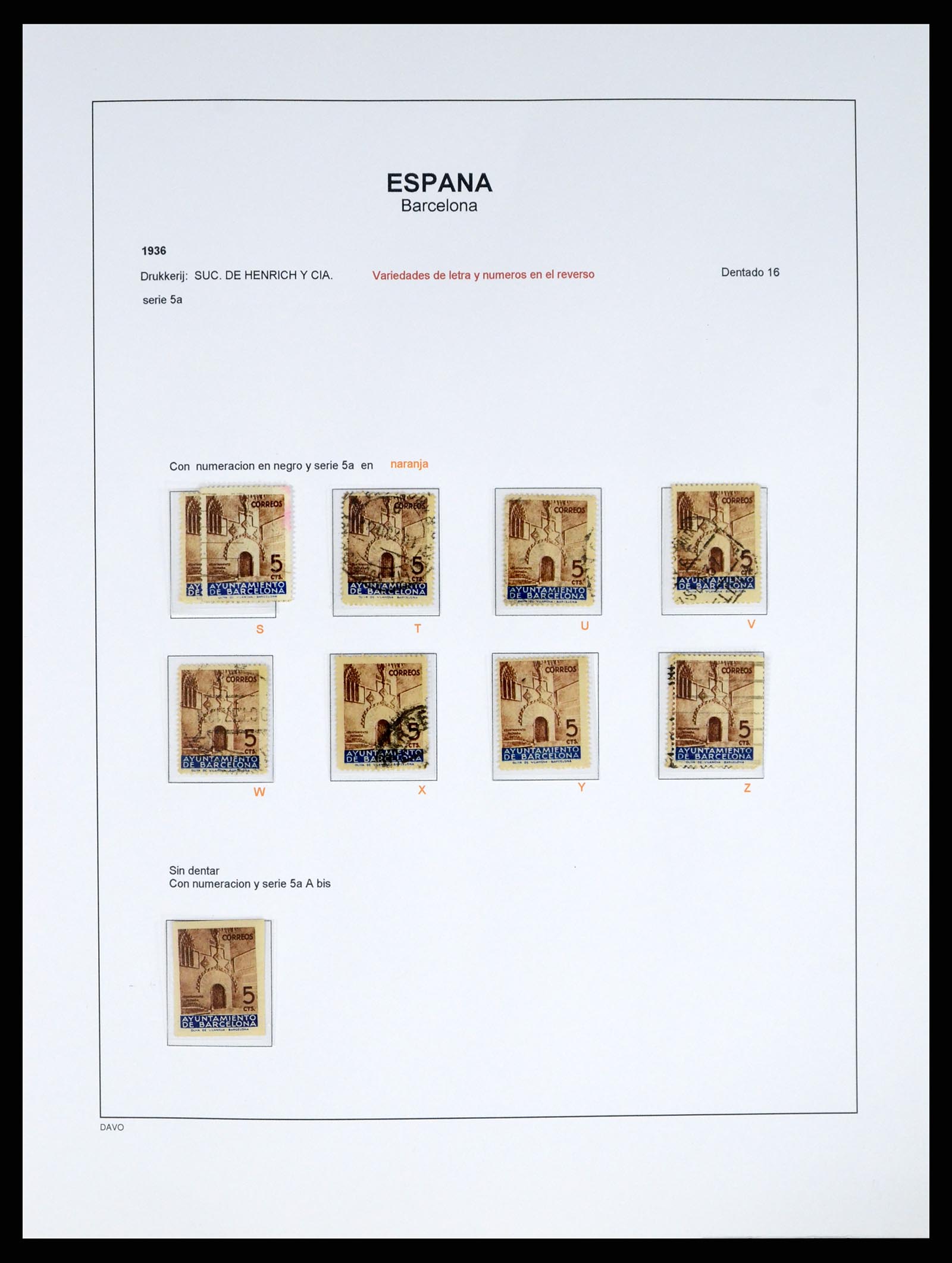 37837 050 - Postzegelverzameling 37837 Spaanse burgeroorlog en lokaalpost 1893-19