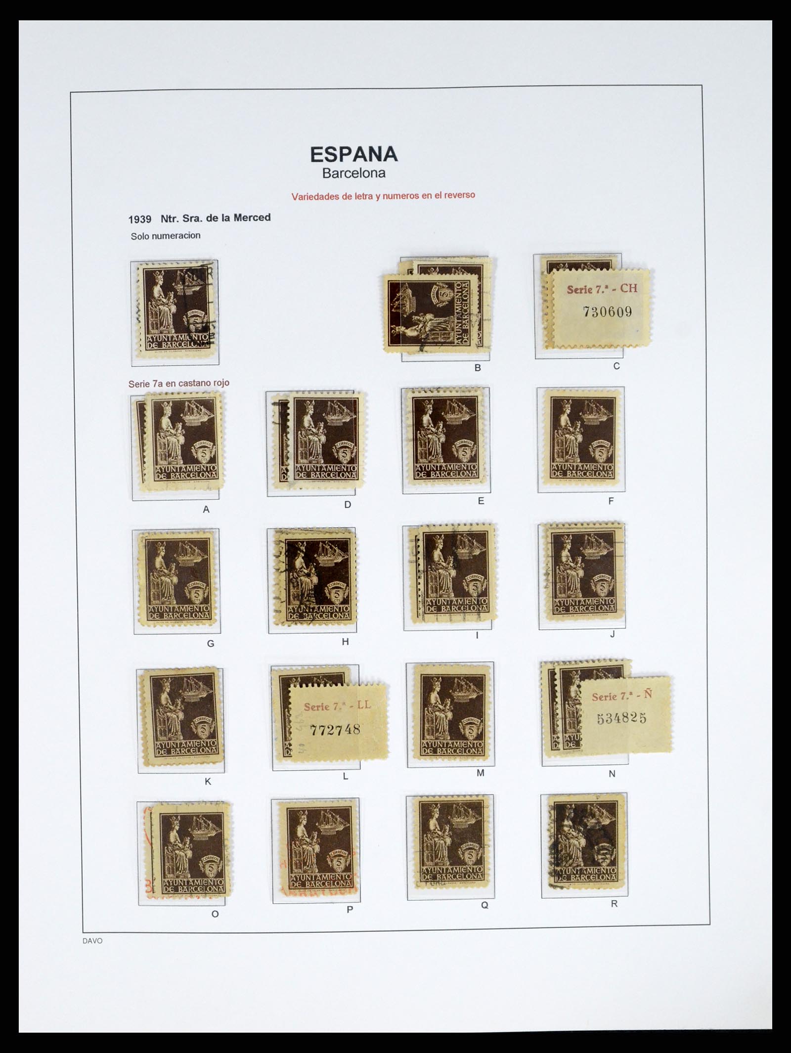 37837 054 - Postzegelverzameling 37837 Spaanse burgeroorlog en lokaalpost 1893-19