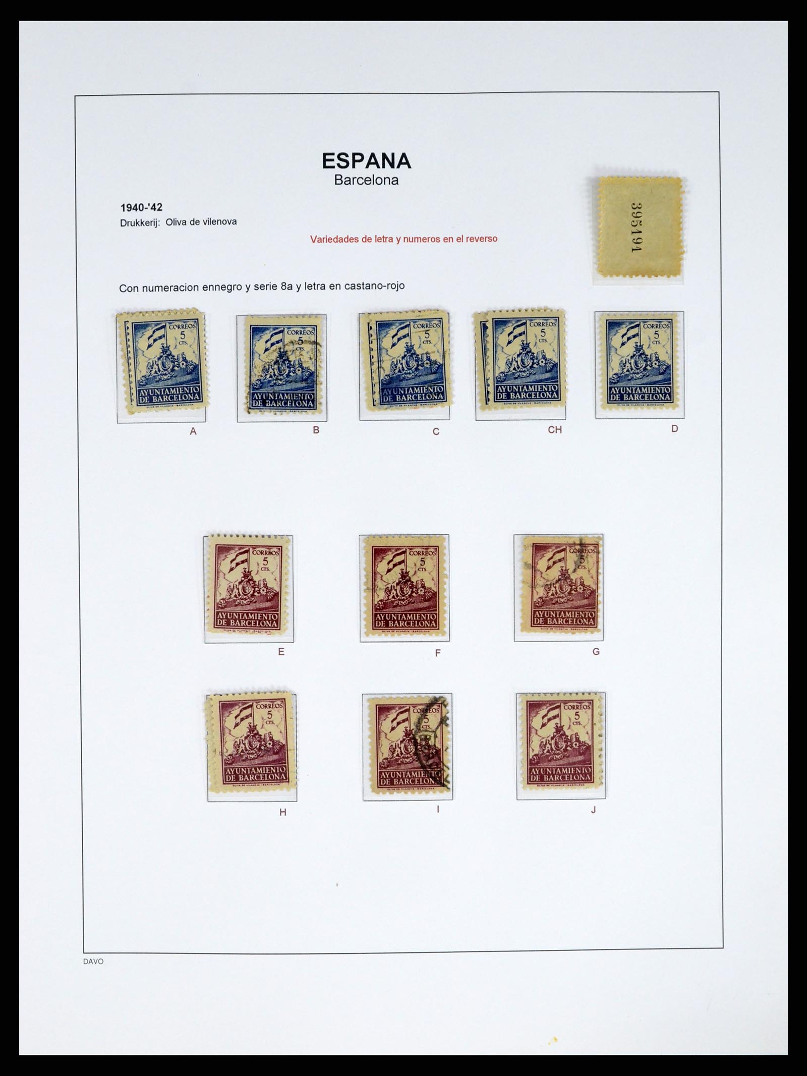 37837 056 - Postzegelverzameling 37837 Spaanse burgeroorlog en lokaalpost 1893-19