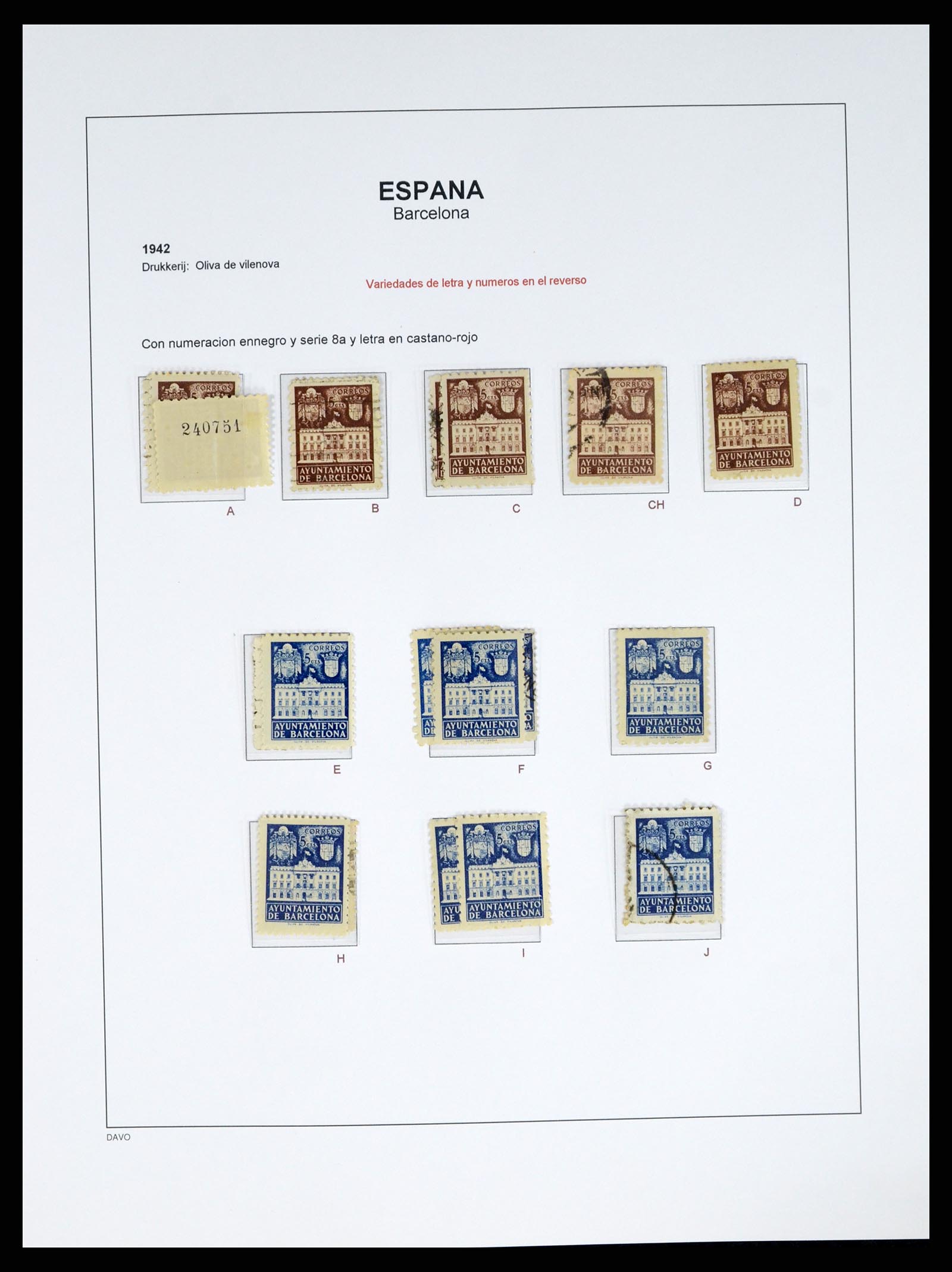 37837 059 - Postzegelverzameling 37837 Spaanse burgeroorlog en lokaalpost 1893-19