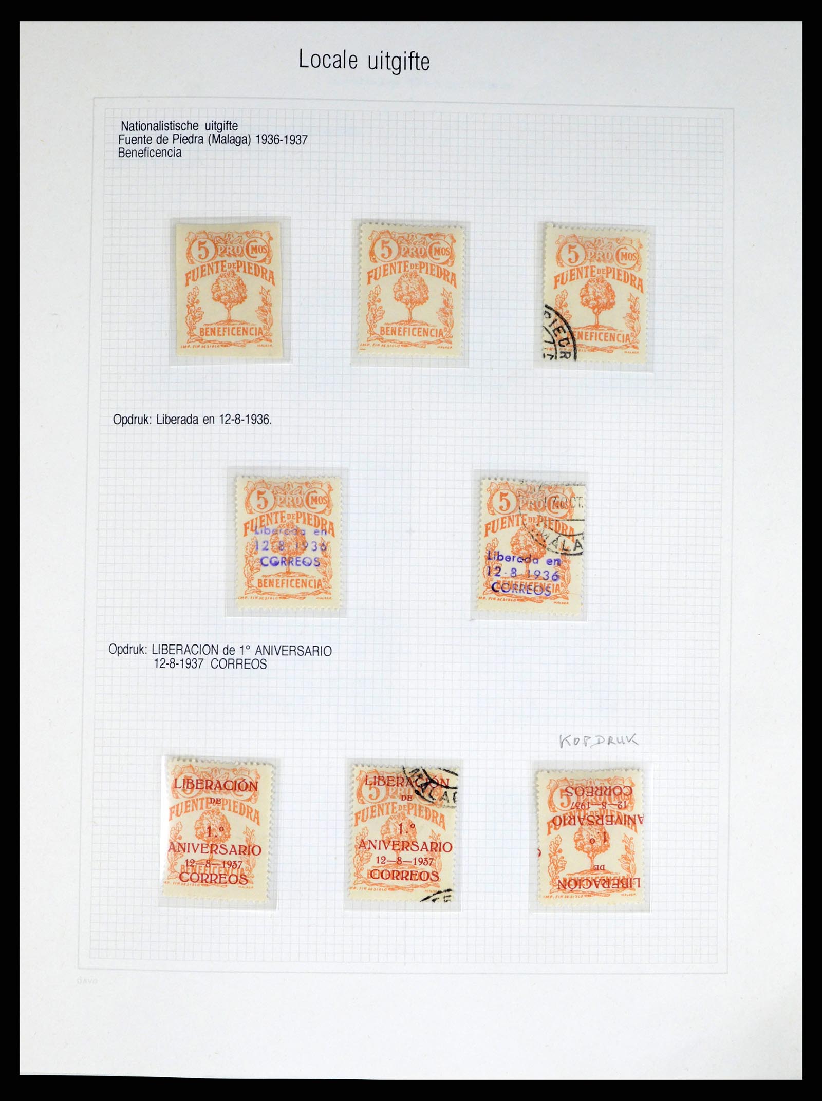 37837 082 - Stamp Collection 37837 Spansish civil war and local post 1893-1945.