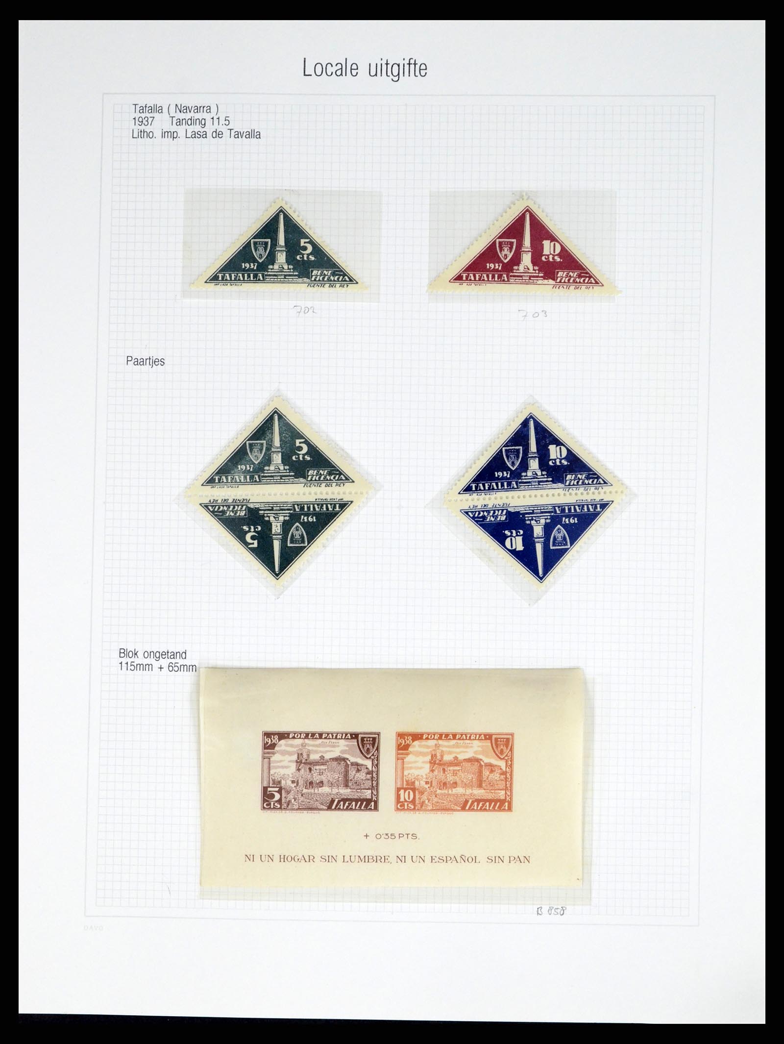 37837 096 - Stamp Collection 37837 Spansish civil war and local post 1893-1945.
