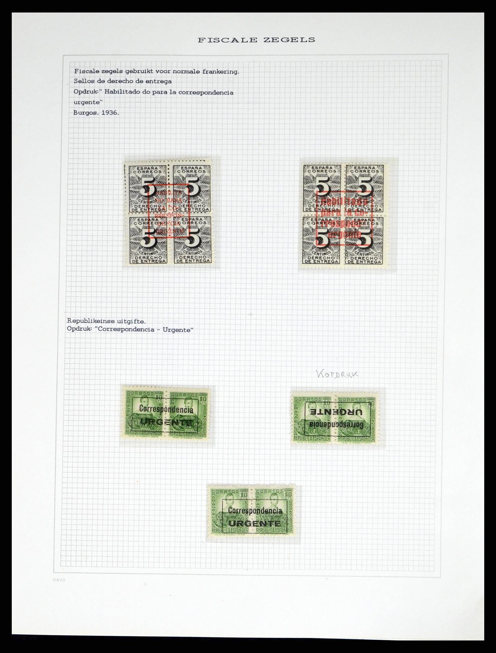 37837 100 - Stamp Collection 37837 Spansish civil war and local post 1893-1945.