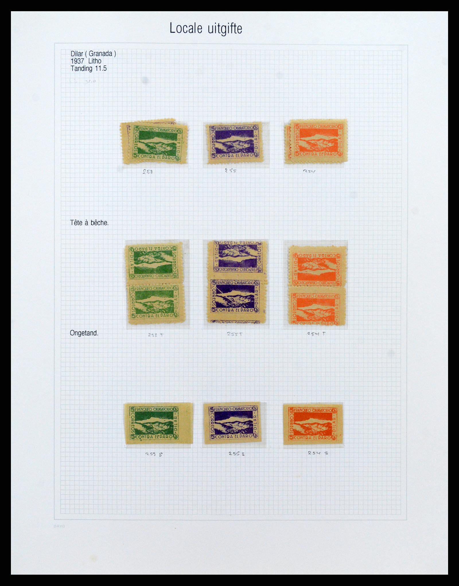 37837 190 - Stamp Collection 37837 Spansish civil war and local post 1893-1945.