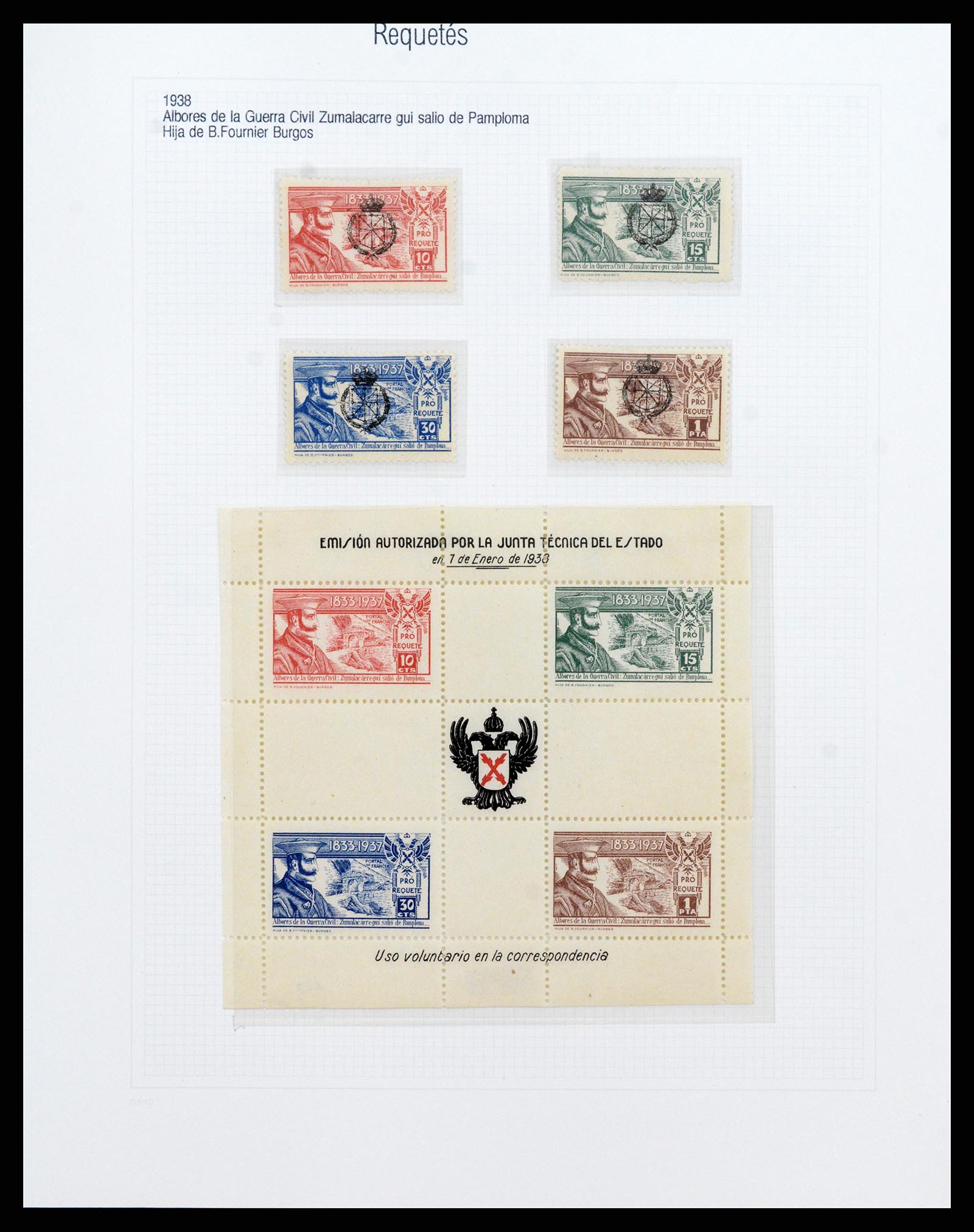 37837 218 - Stamp Collection 37837 Spansish civil war and local post 1893-1945.
