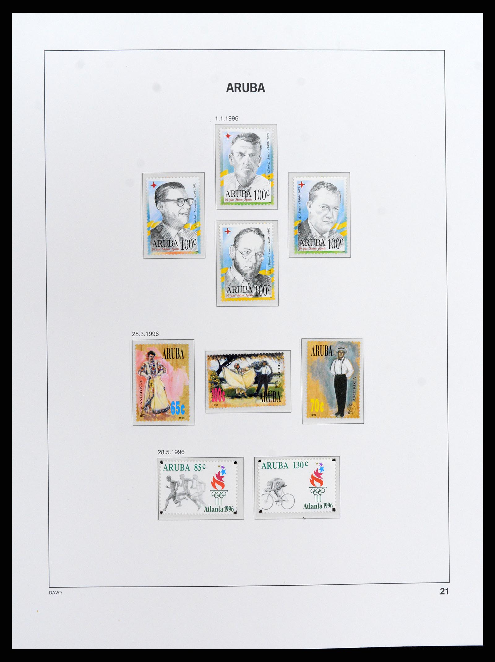 37841 021 - Postzegelverzameling 37841 Aruba 1986-2011.