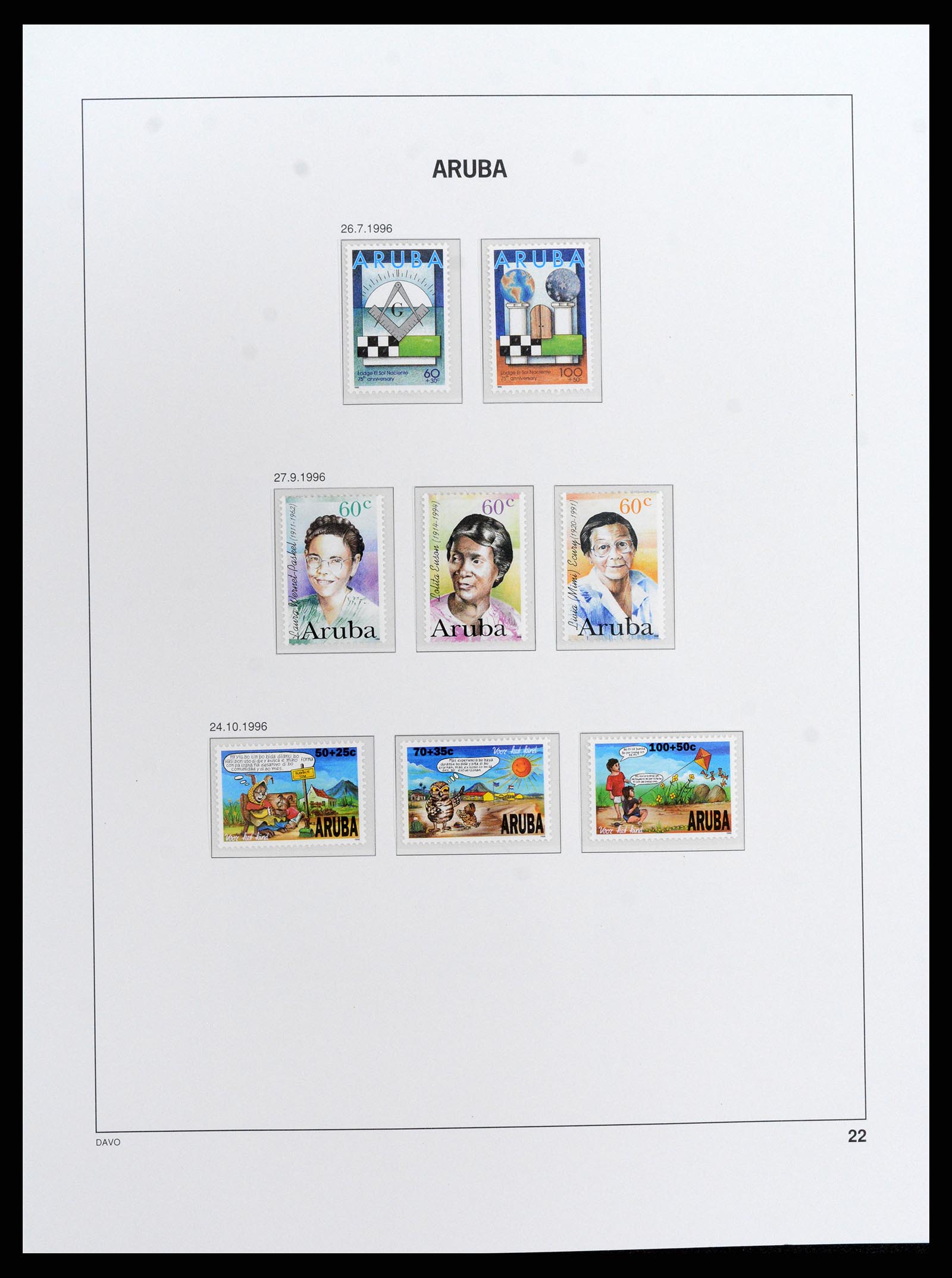37841 022 - Postzegelverzameling 37841 Aruba 1986-2011.